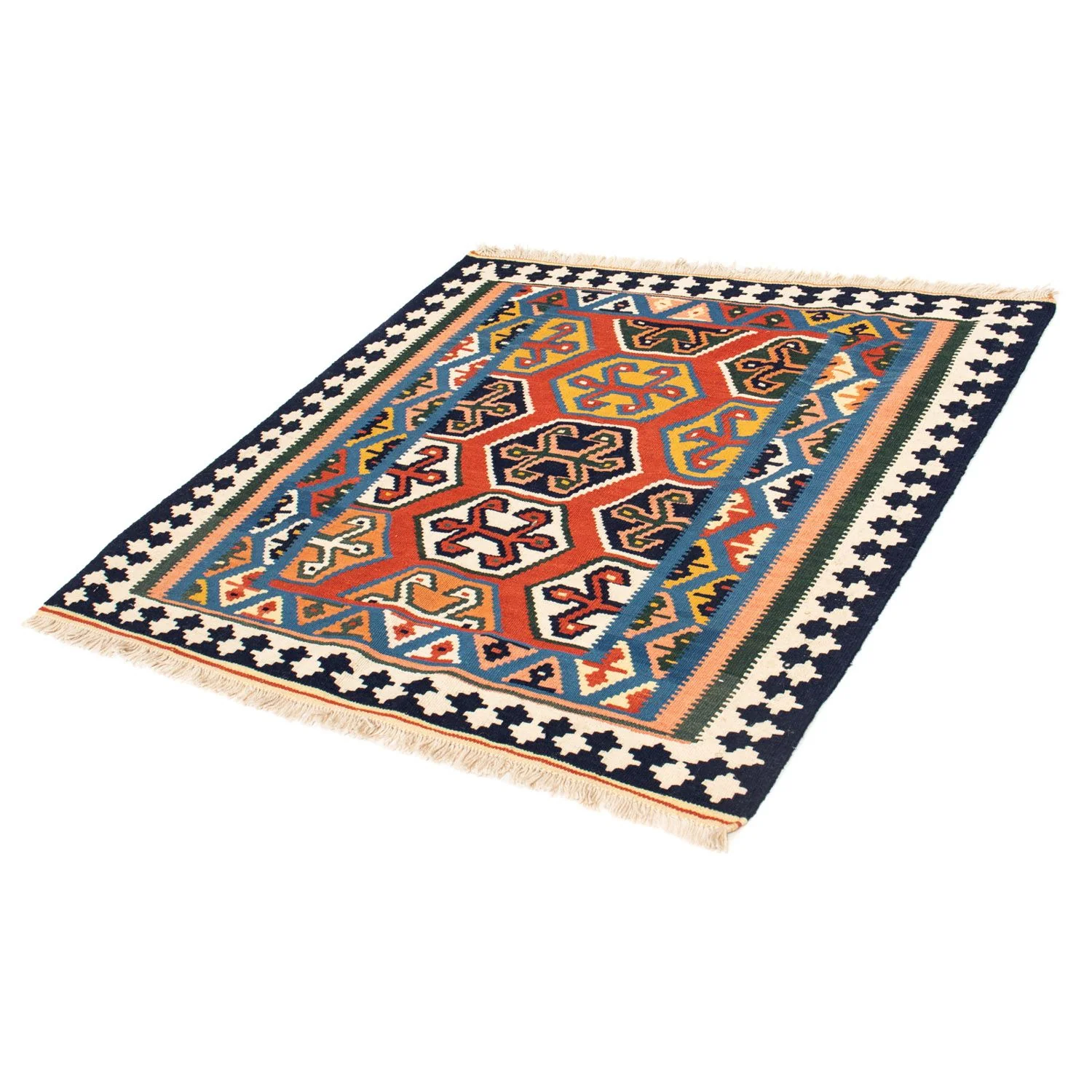 Kelim Teppich - Oriental 105 x 103 cm - rot - Image 5