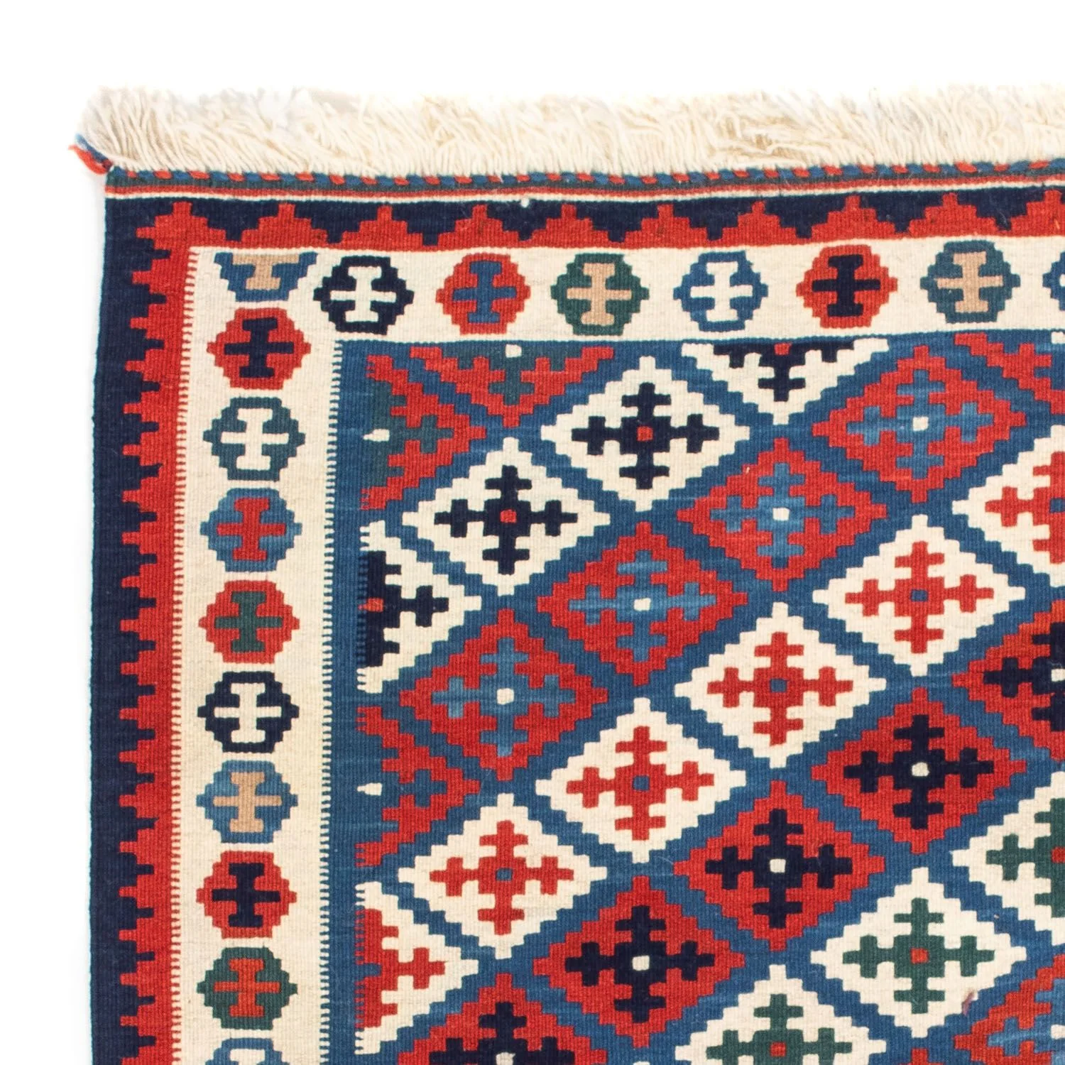 Kelim Teppich - Oriental 105 x 103 cm - blau - Image 3