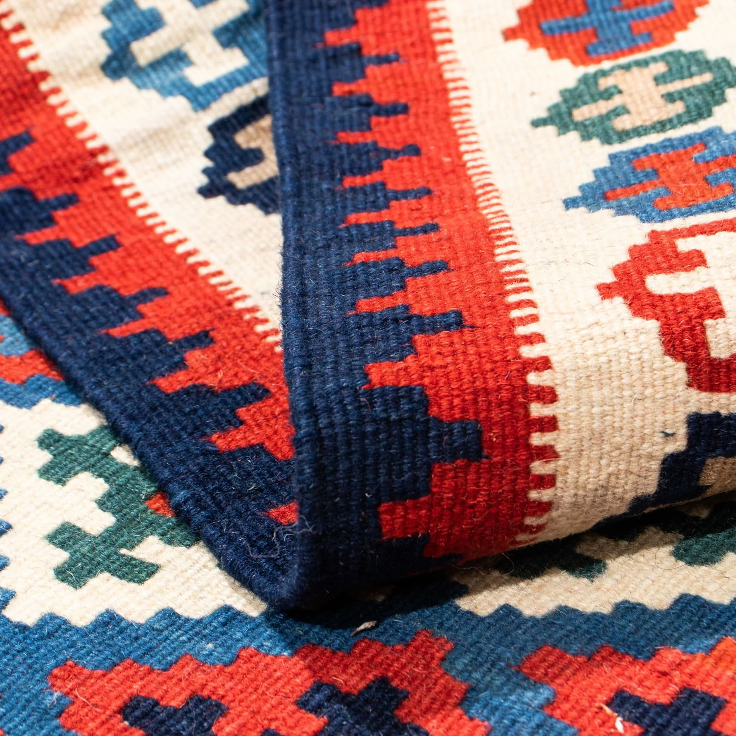 Kelim Teppich - Oriental 105 x 103 cm - blau - Image 4