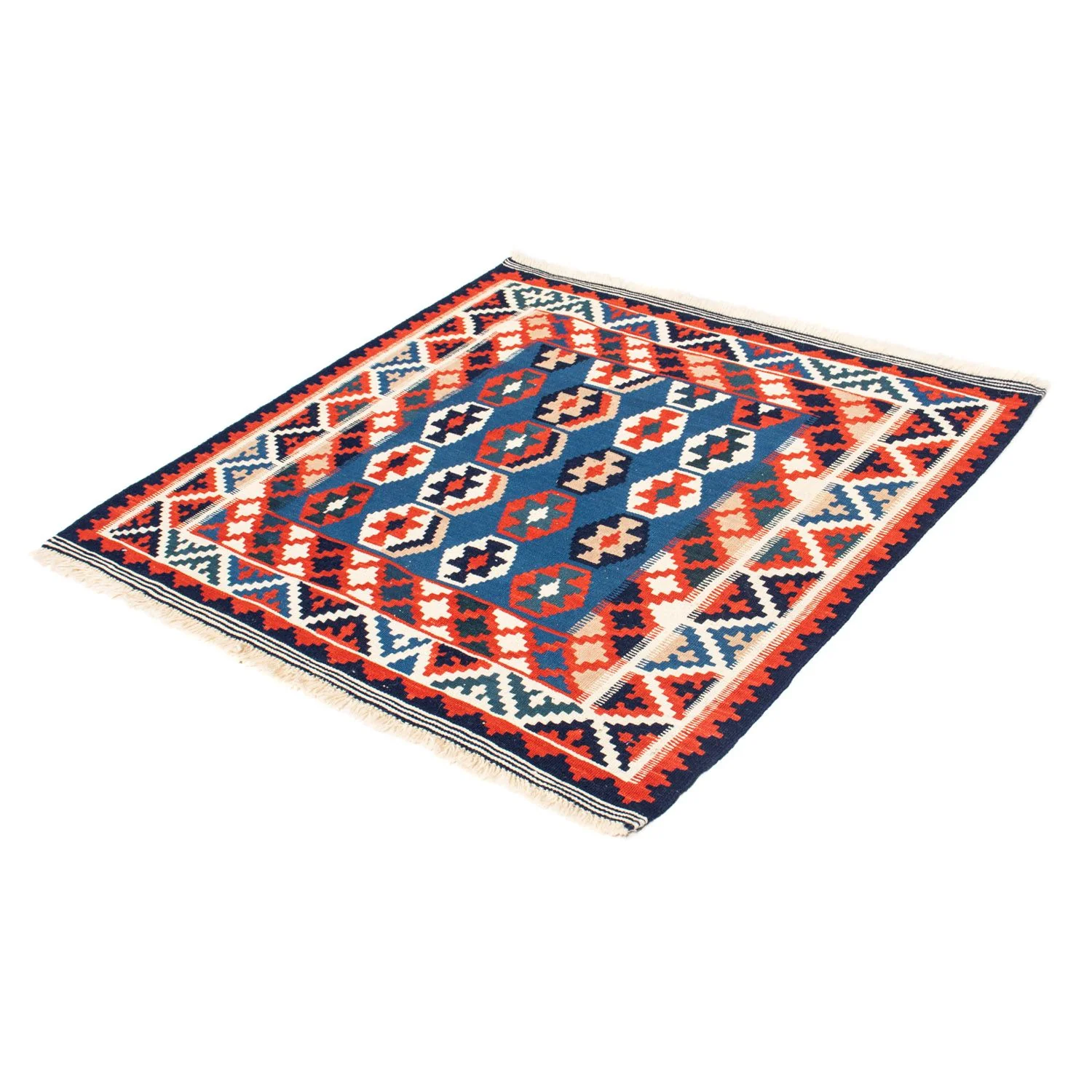 Kelim Teppich - Oriental 105 x 105 cm - dunkelblau - Image 5