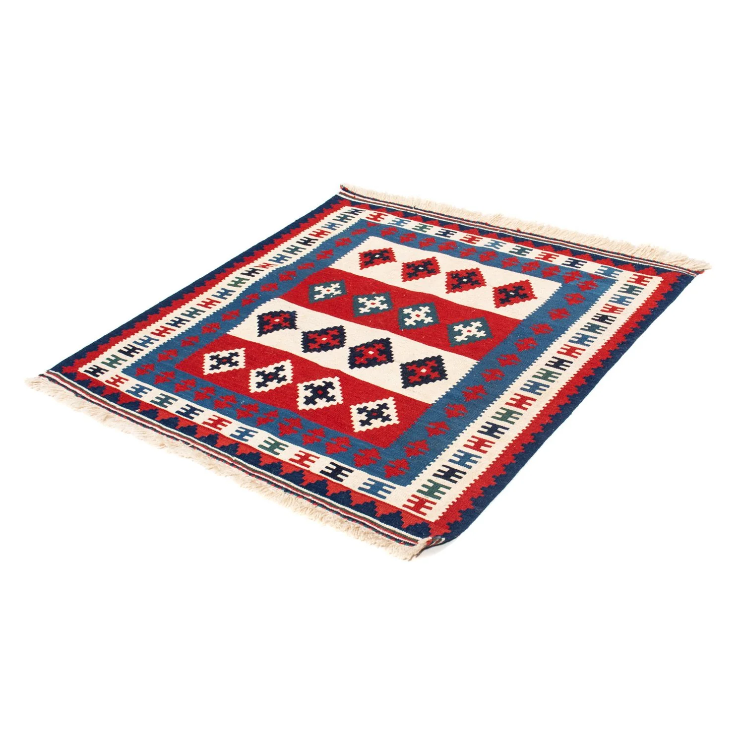 Kelim Teppich - Oriental 106 x 103 cm - blau - Image 5