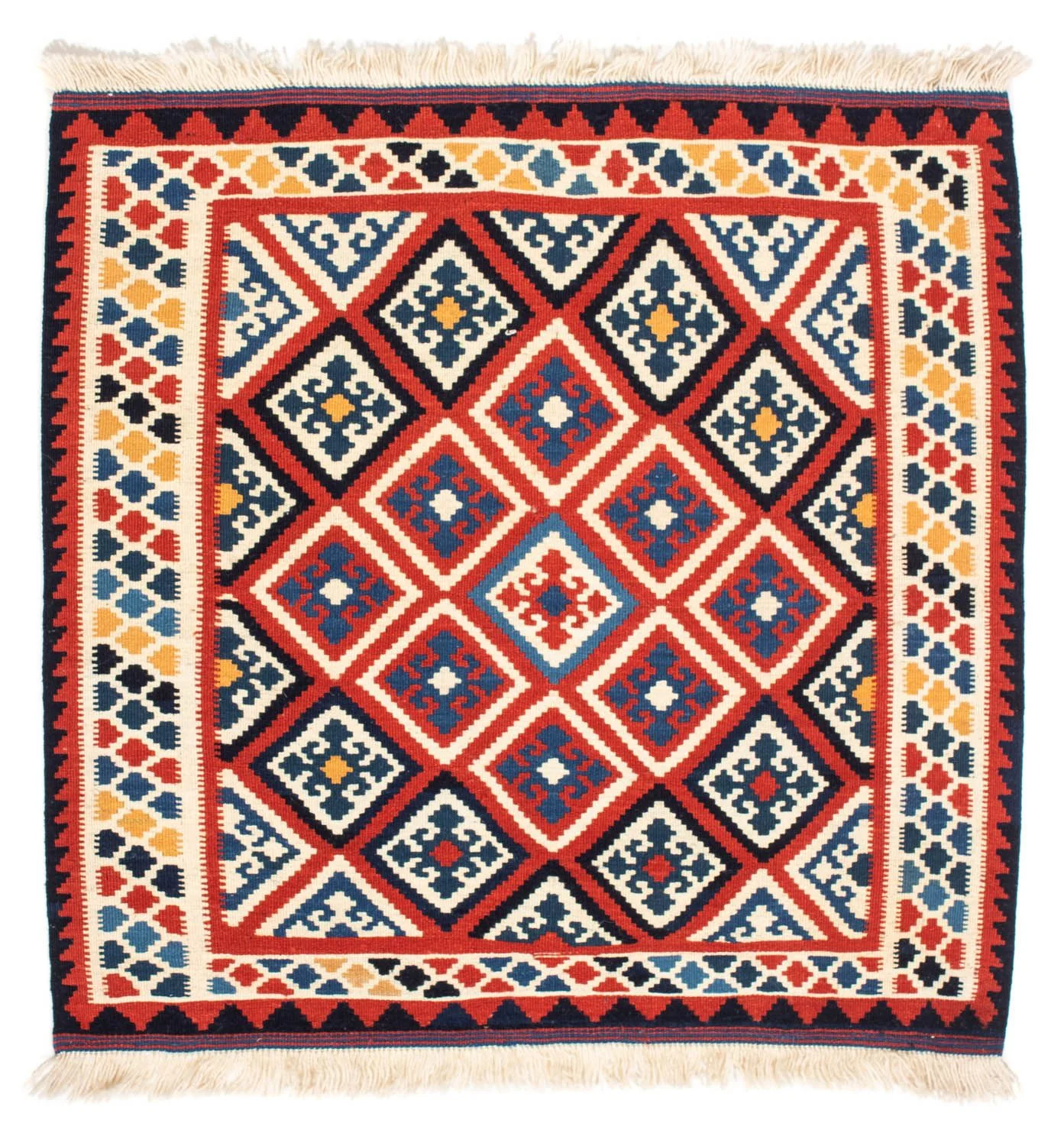 Kelim Teppich - Oriental 106 x 105 cm - rot
