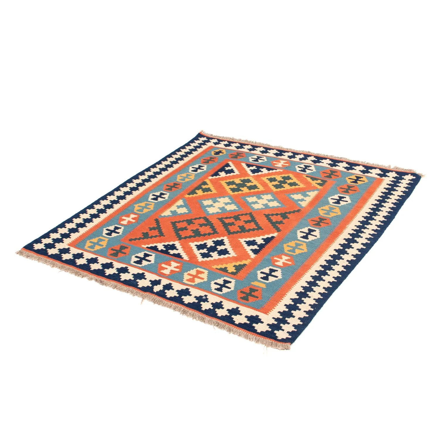 Kelim Teppich - Oriental 106 x 106 cm - orange - Image 5