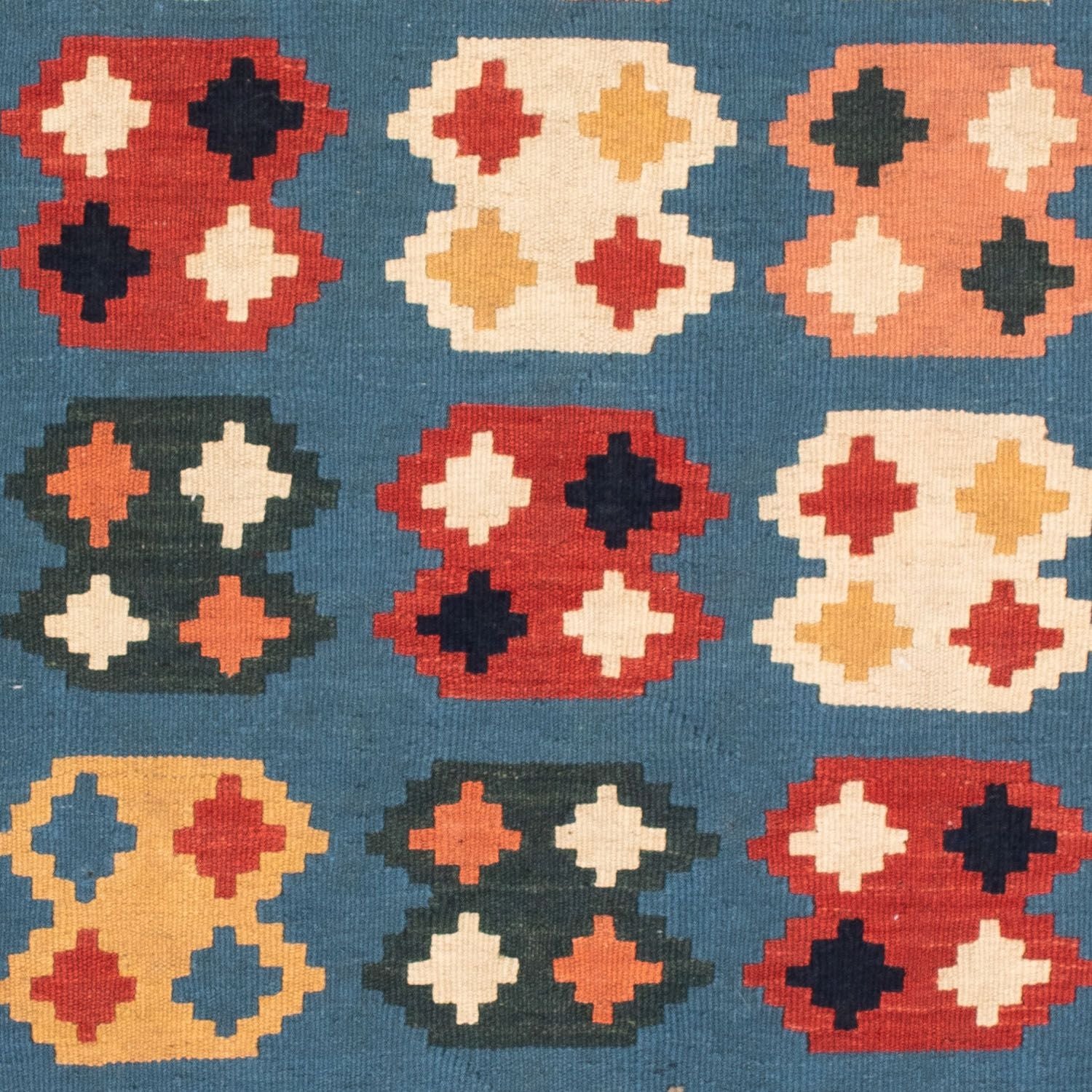 Kelim Teppich - Oriental 107 x 101 cm - seeblau - Image 2
