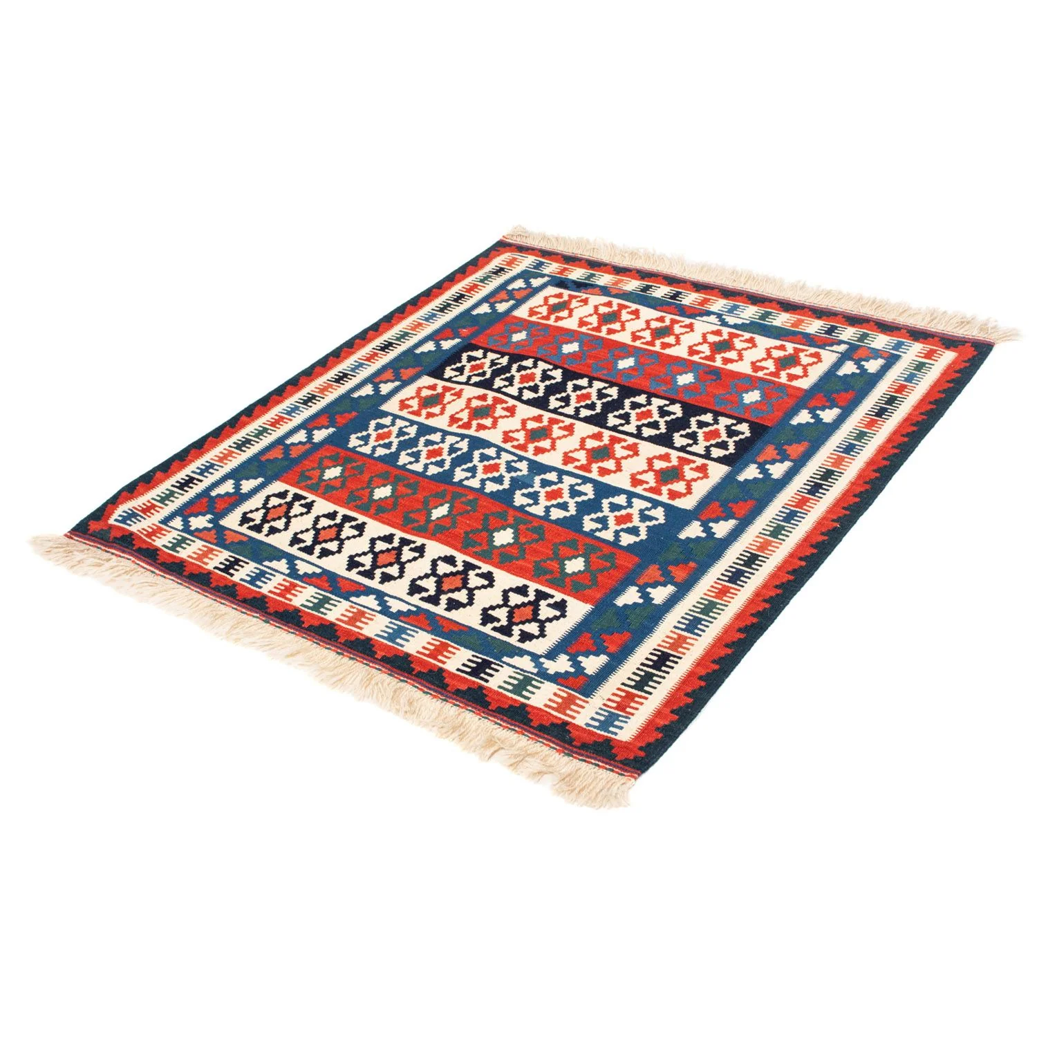 Kelim Teppich - Oriental 110 x 100 cm - blau - Image 5