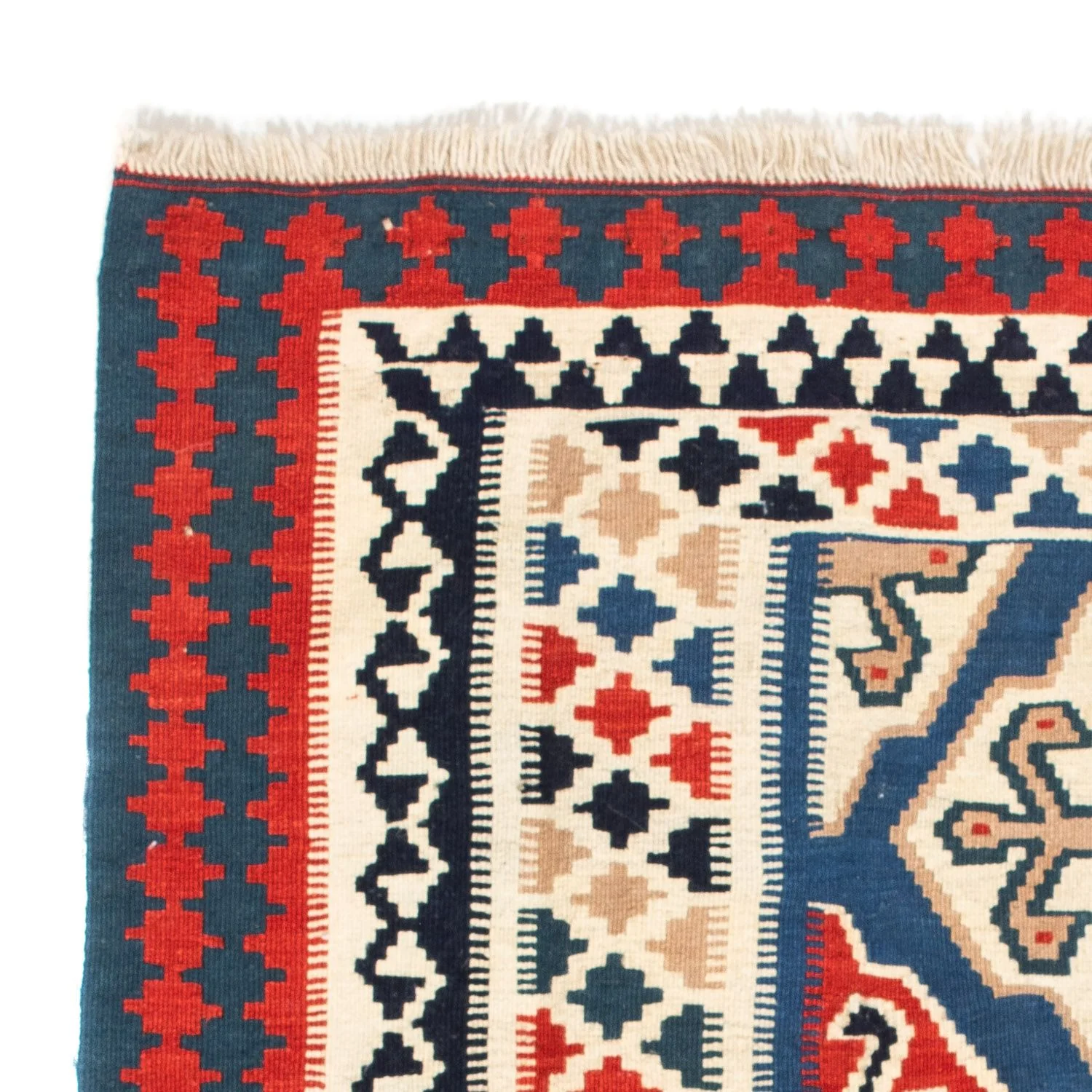 Kelim Teppich - Oriental 125 x 110 cm - blau - Image 3