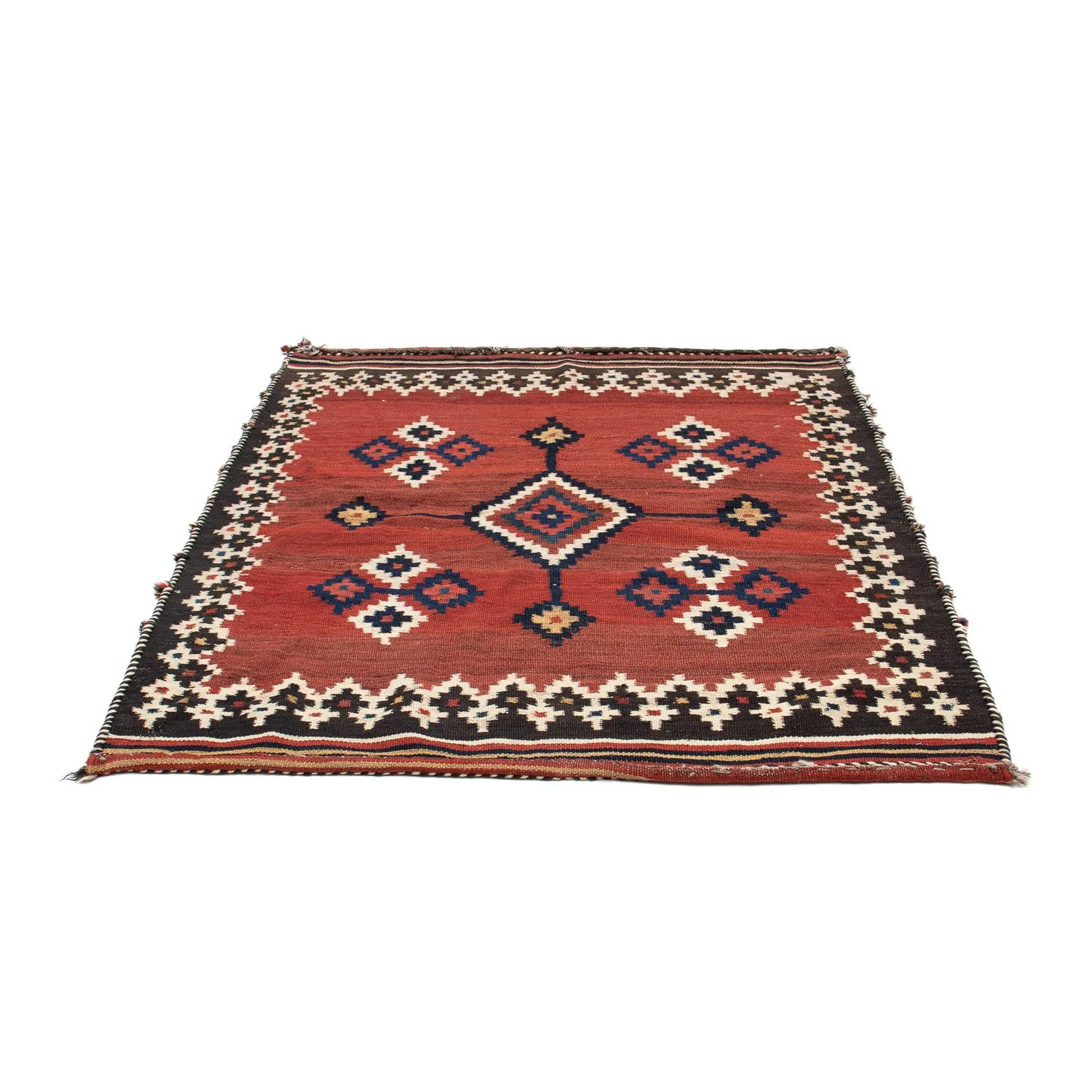 Kelim Teppich - Oriental 144 x 132 cm - dunkelrot - Image 5