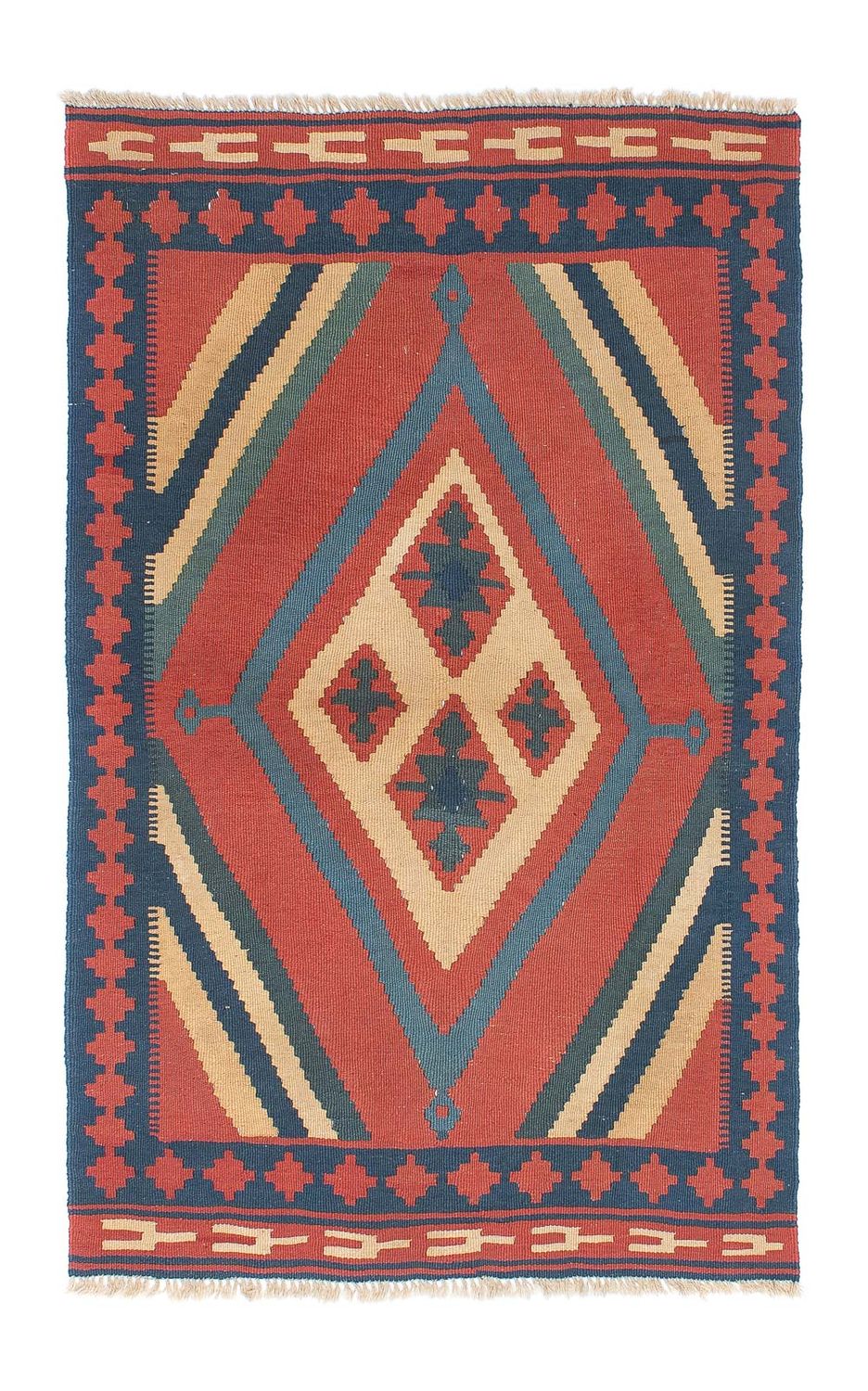Kelim Teppich - Oriental 150 x 97 cm - dunkelrot