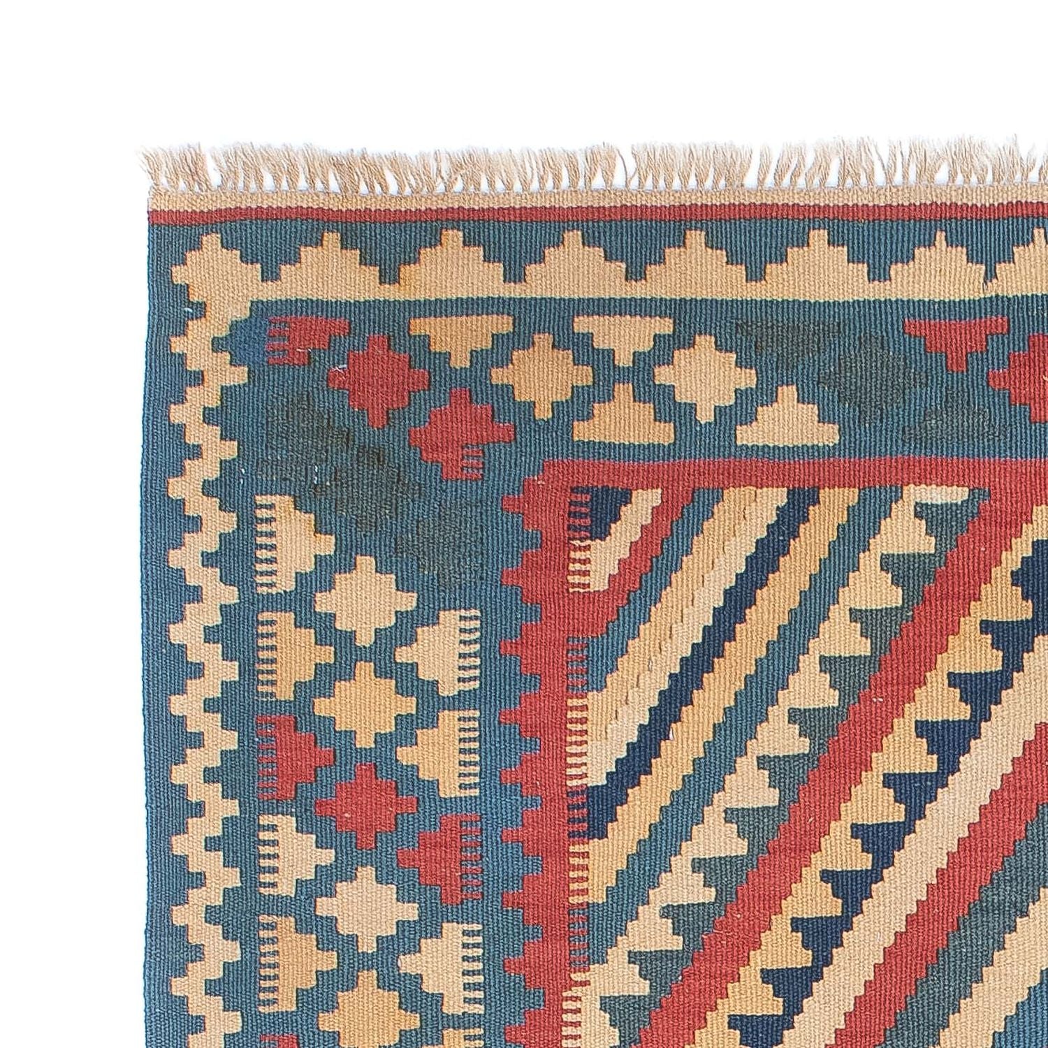 Kelim Teppich - Oriental 155 x 117 cm - blau - Image 3