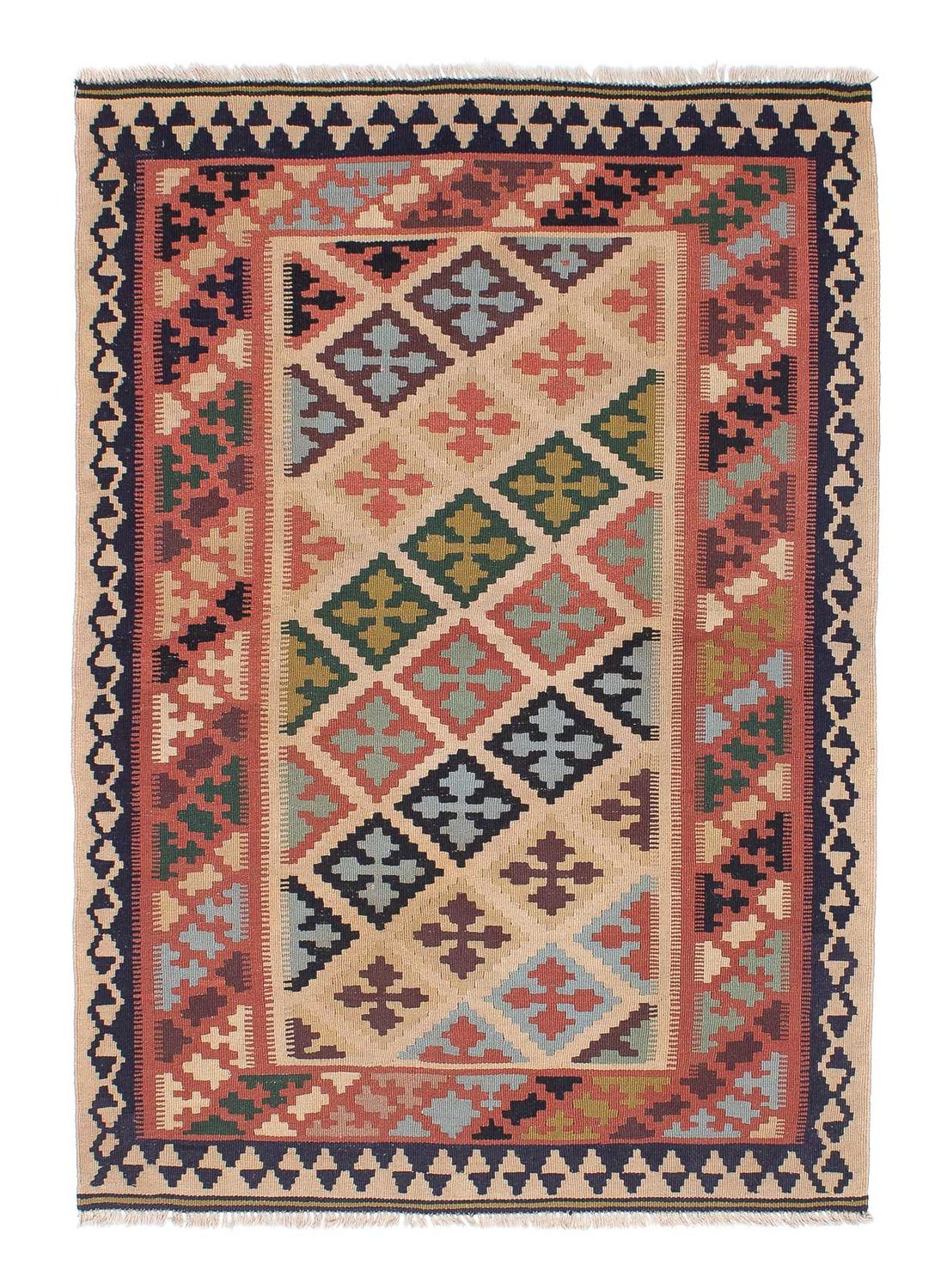 Kelim Teppich - Oriental 158 x 110 cm - mehrfarbig