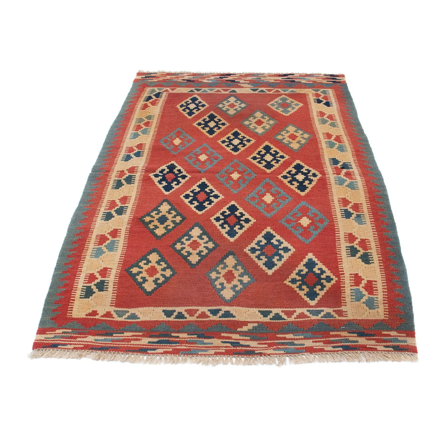 Kelim Teppich - Oriental 161 x 96 cm - dunkelrot - Image 5