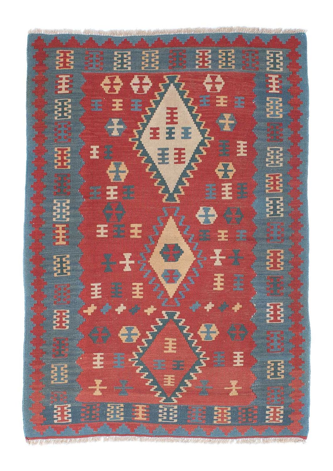 Kelim Teppich - Oriental 168 x 113 cm - dunkelrot