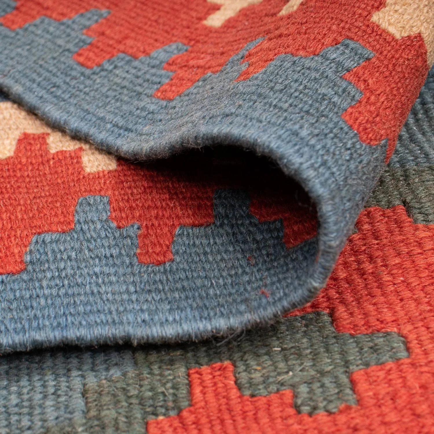 Kelim Teppich - Oriental 170 x 117 cm - blau - Image 4