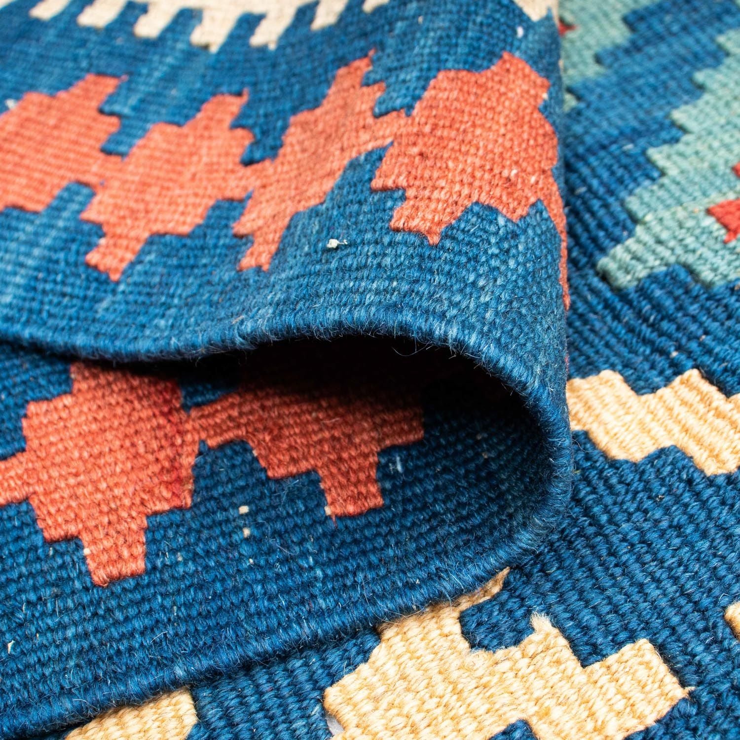 Kelim Teppich - Oriental 170 x 128 cm - blau - Image 4