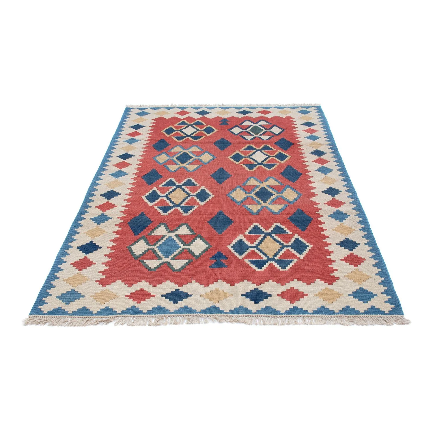 Kelim Teppich - Oriental 180 x 120 cm - dunkelrot - Image 5