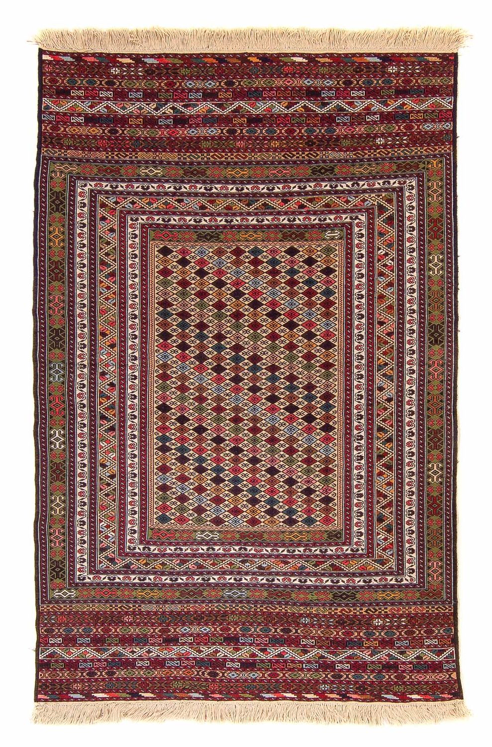 Kelim Afghan Teppich 185x120cm