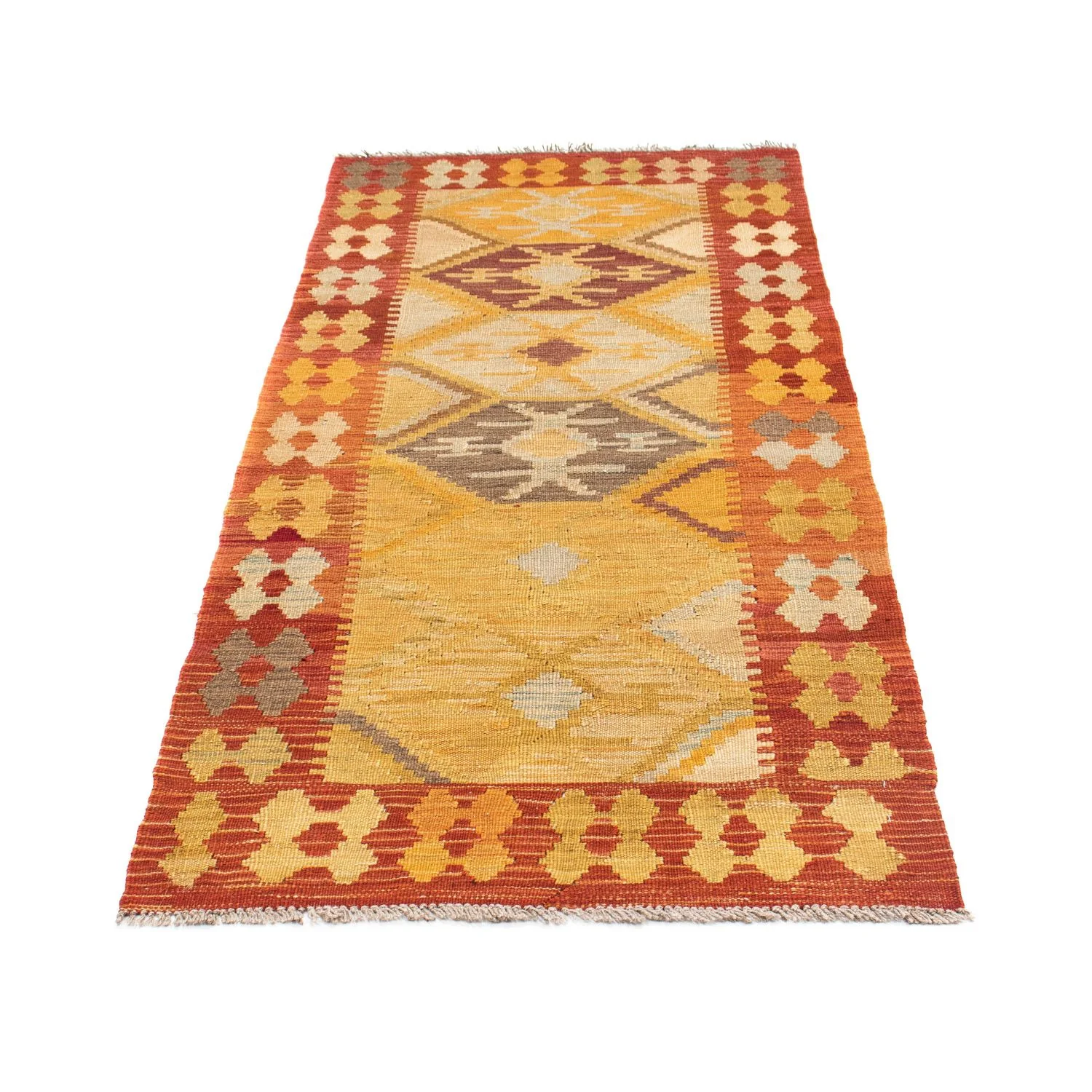 Kelim Teppich - Oriental 185 x 75 cm - gold - Image 5
