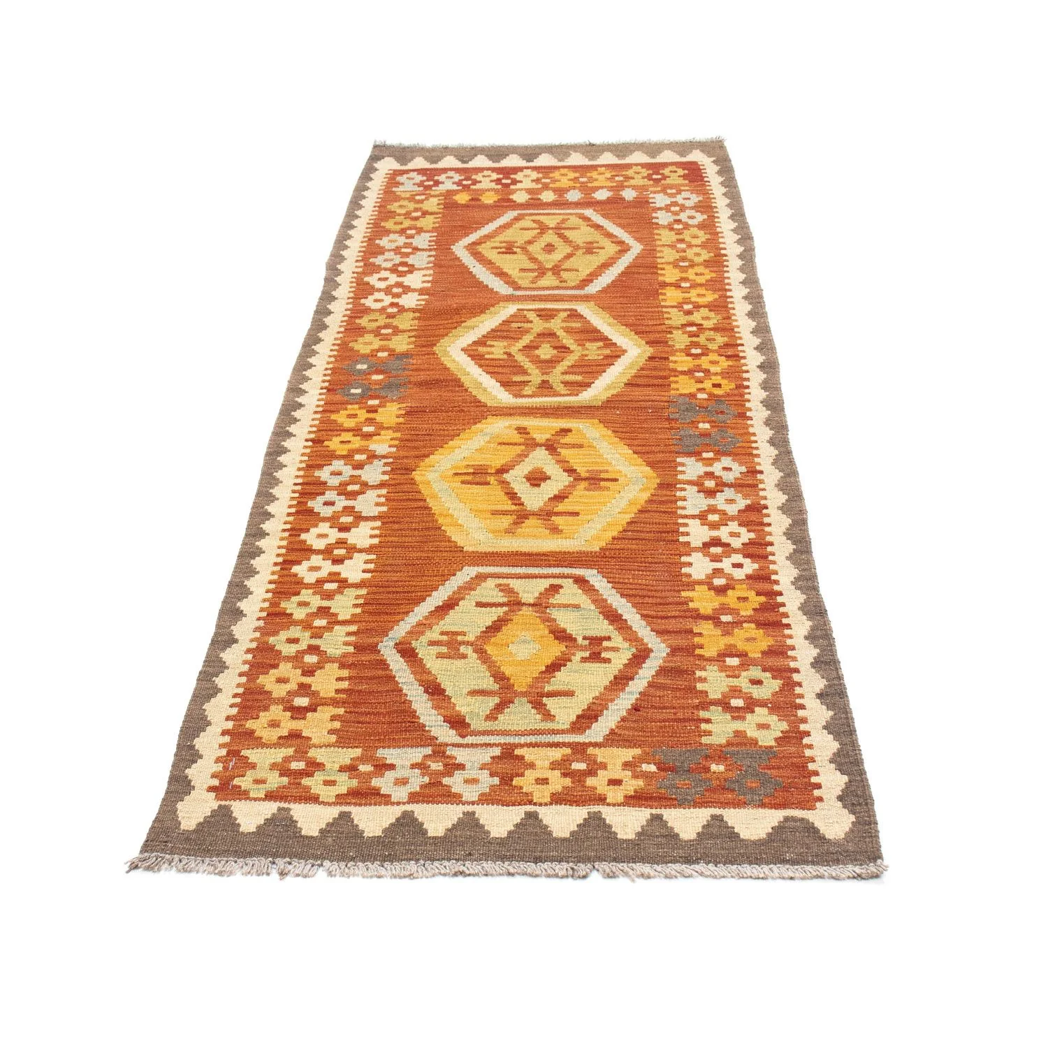 Kelim Teppich - Oriental 191 x 72 cm - rost - Image 5