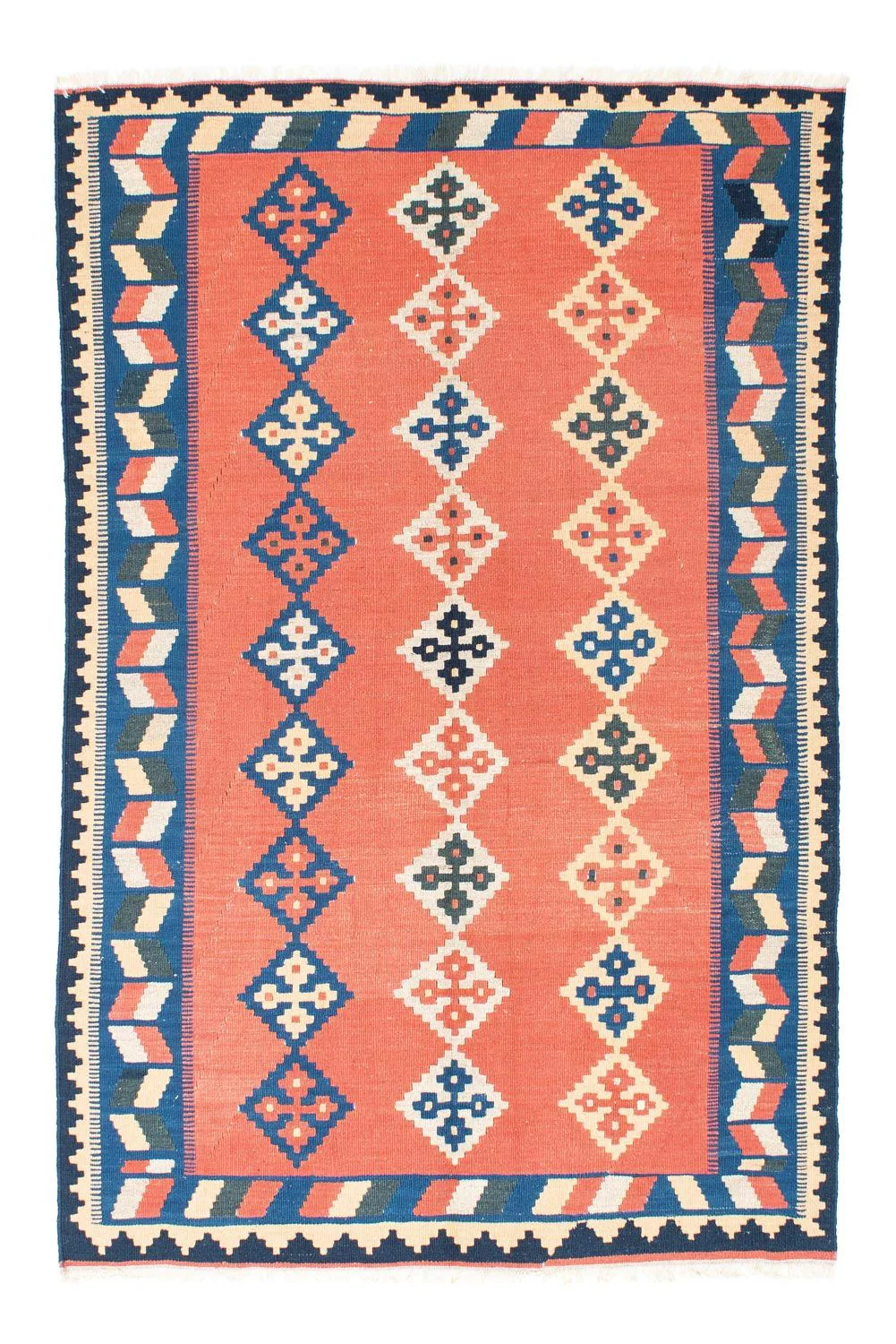 Kelim Teppich - Oriental 193 x 135 cm - orange