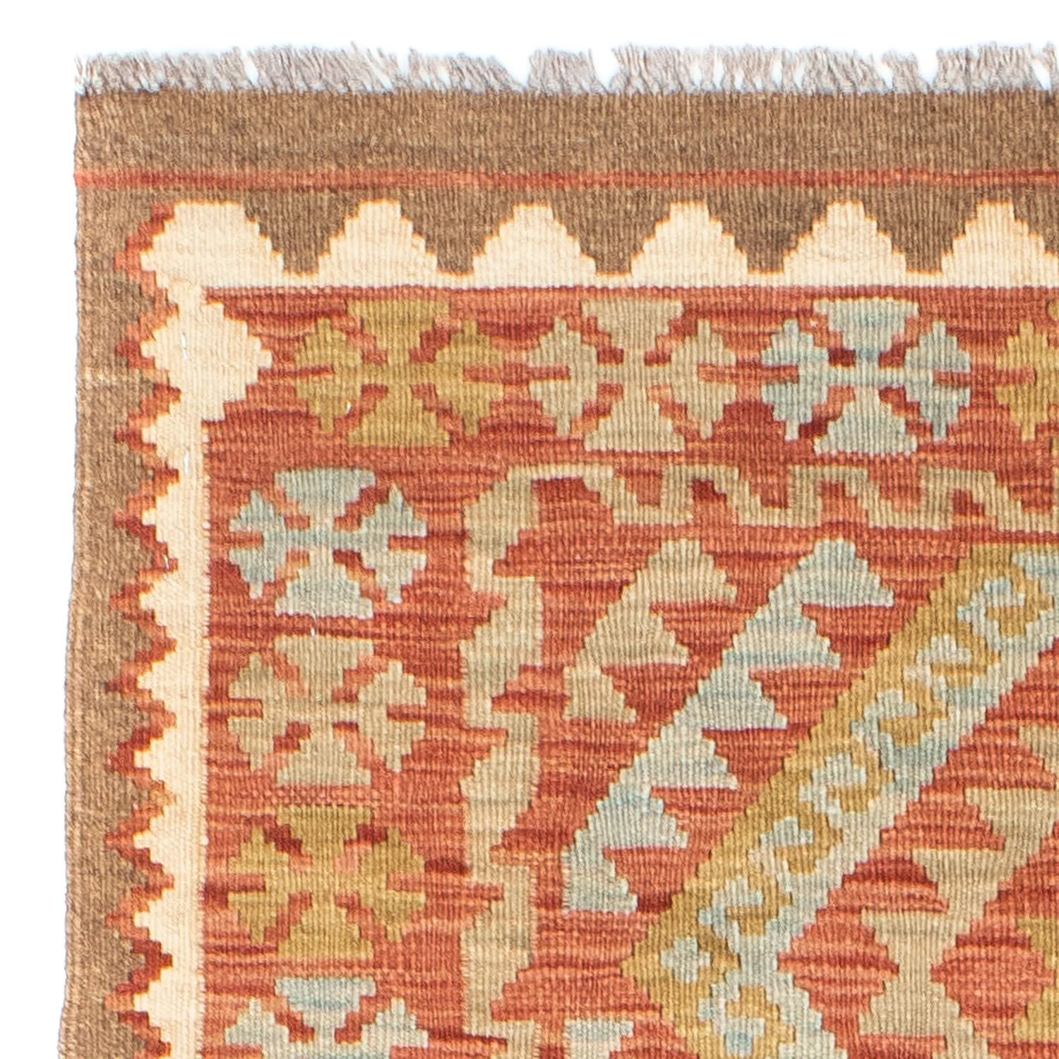 Kelim Teppich - Oriental 193 x 84 cm - hellrot - Image 3