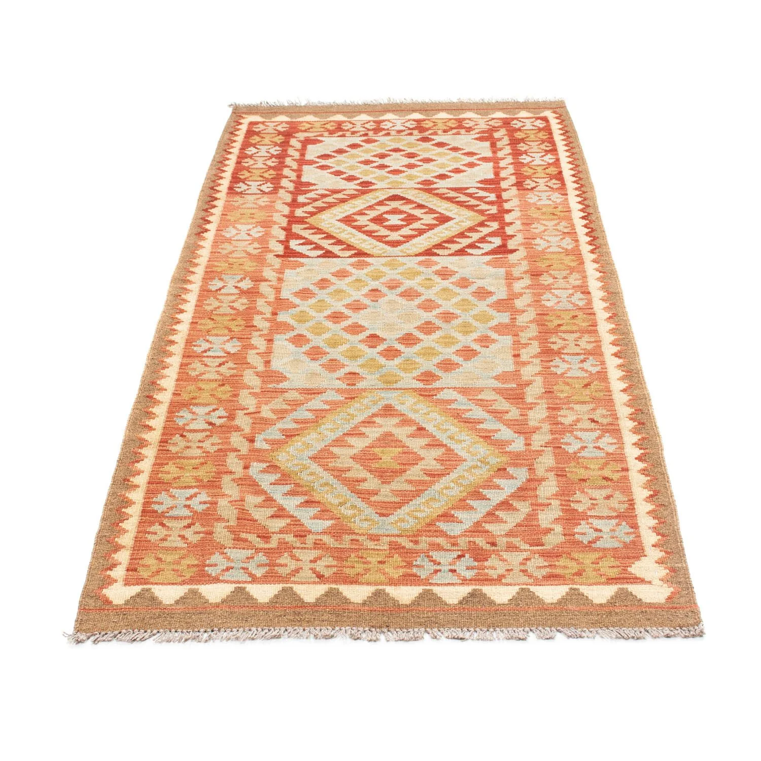 Kelim Teppich - Oriental 193 x 84 cm - hellrot - Image 5