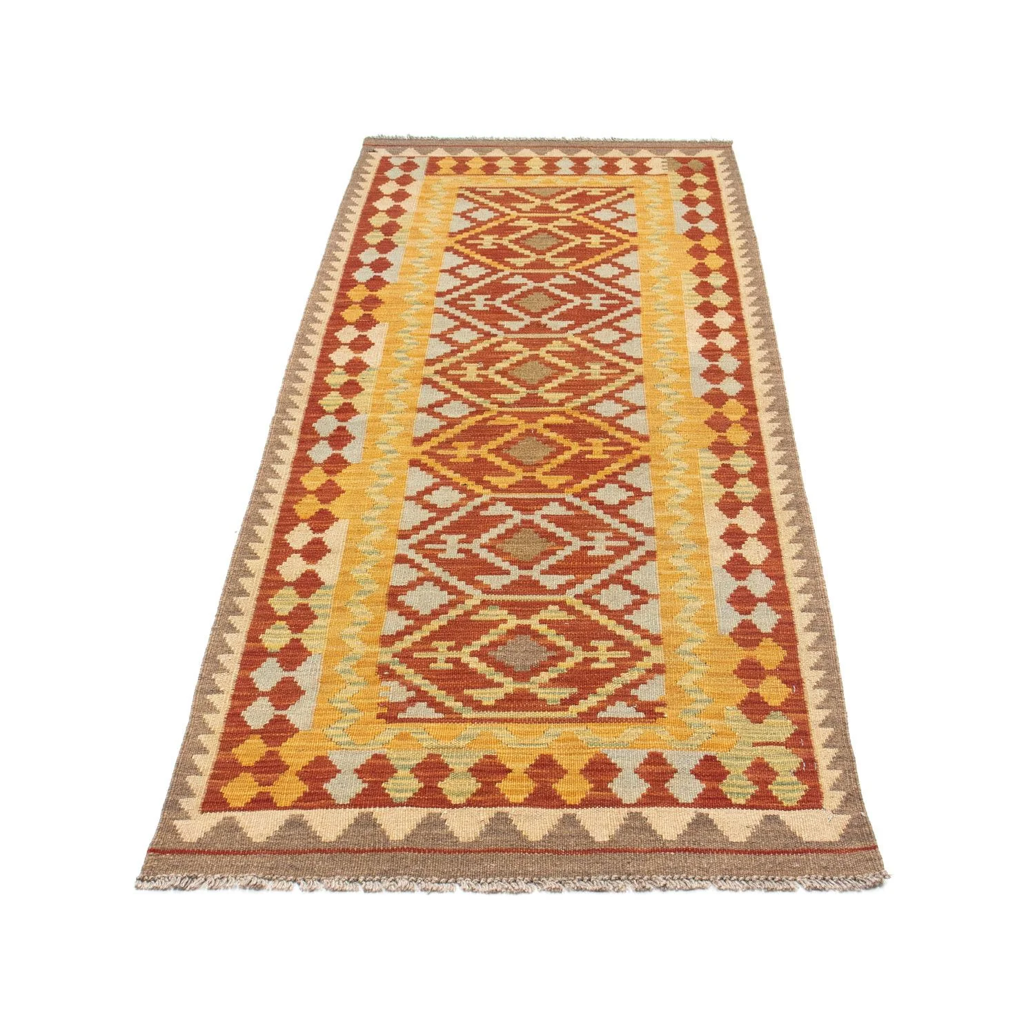 Kelim Teppich - Oriental 195 x 73 cm - rot - Image 5