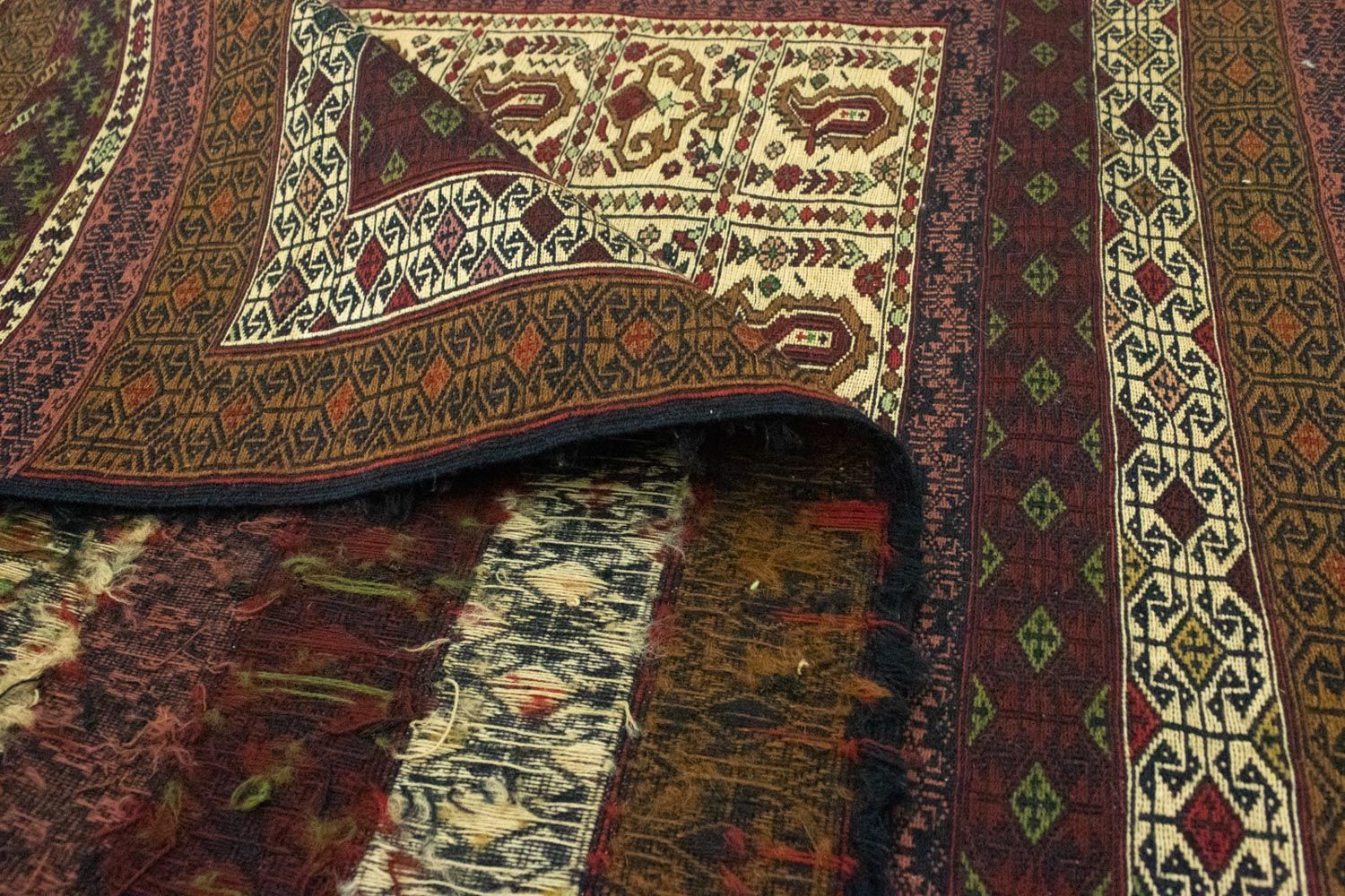 Kelim Afghan Teppich 196x123cm - Image 4