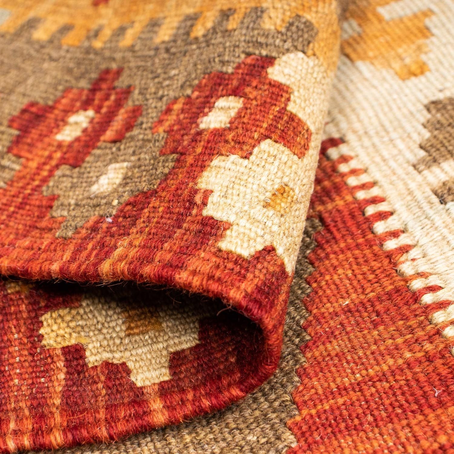 Kelim Teppich - Oriental 196 x 72 cm - beige - Image 4
