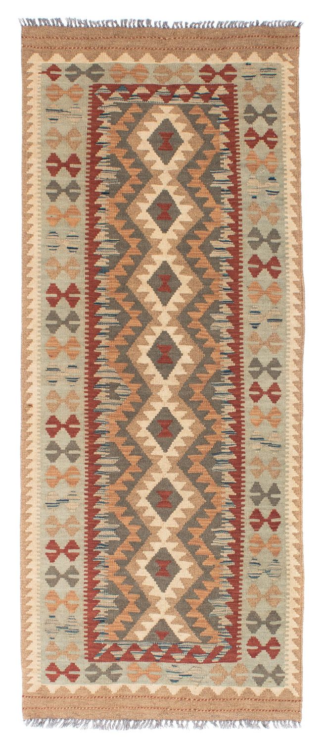 Kelim Teppich - Oriental 198 x 80 cm - hellbraun