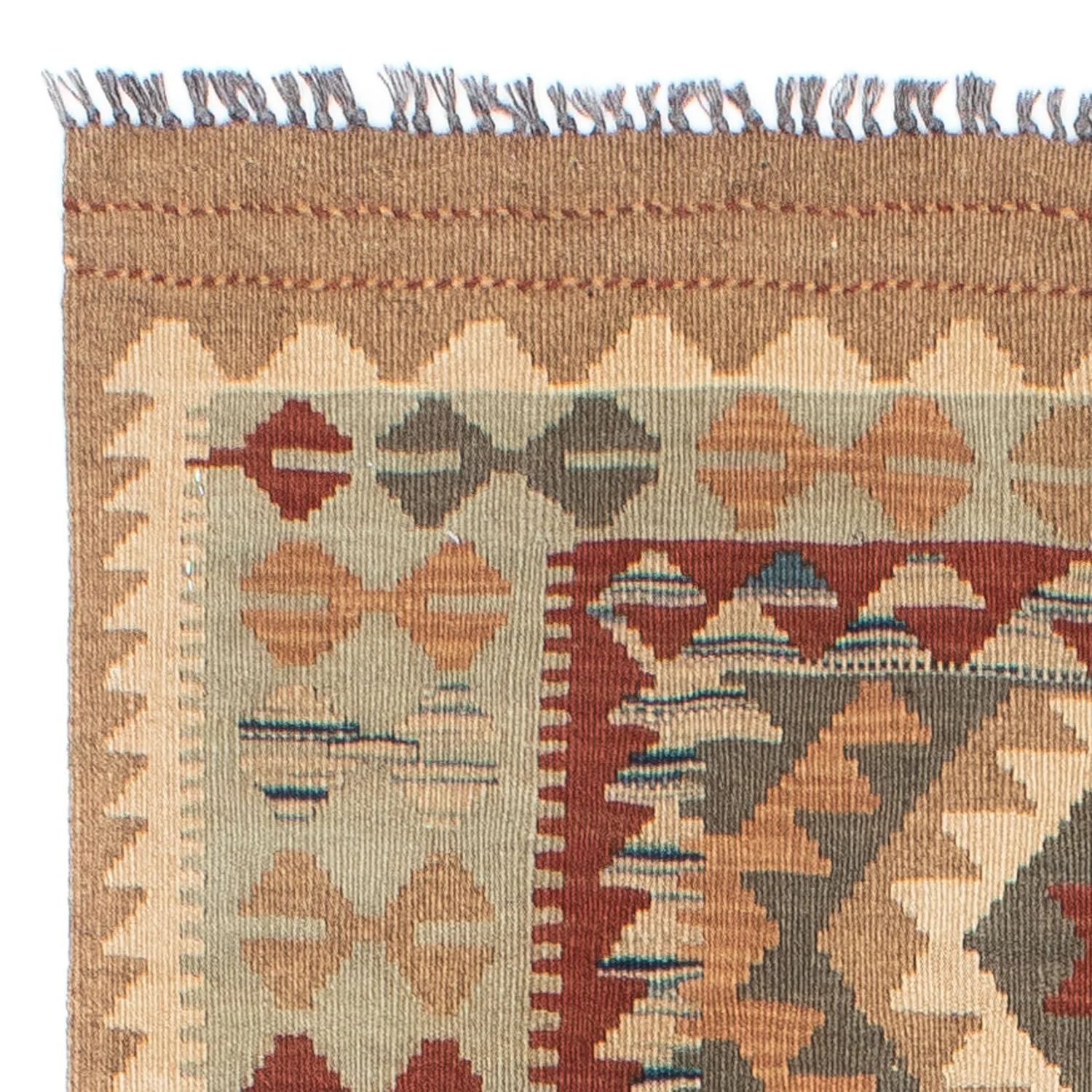 Kelim Teppich - Oriental 198 x 80 cm - hellbraun - Image 3