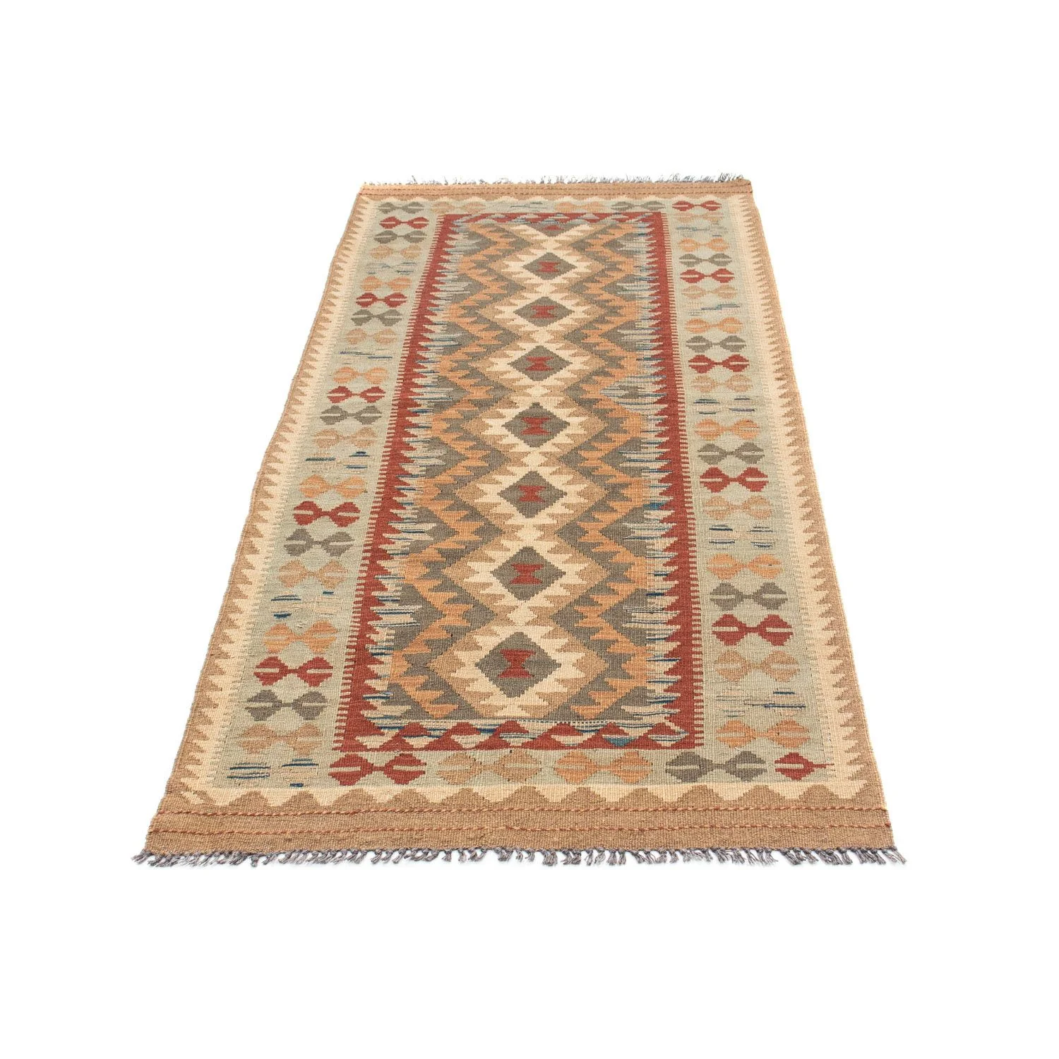 Kelim Teppich - Oriental 198 x 80 cm - hellbraun - Image 5