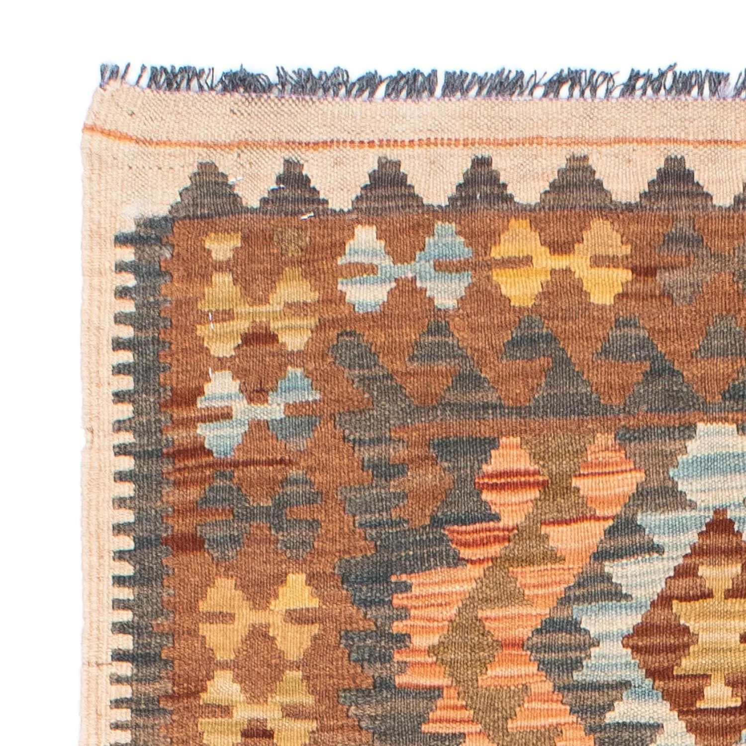 Kelim Teppich - Oriental 199 x 88 cm - hellbraun - Image 3