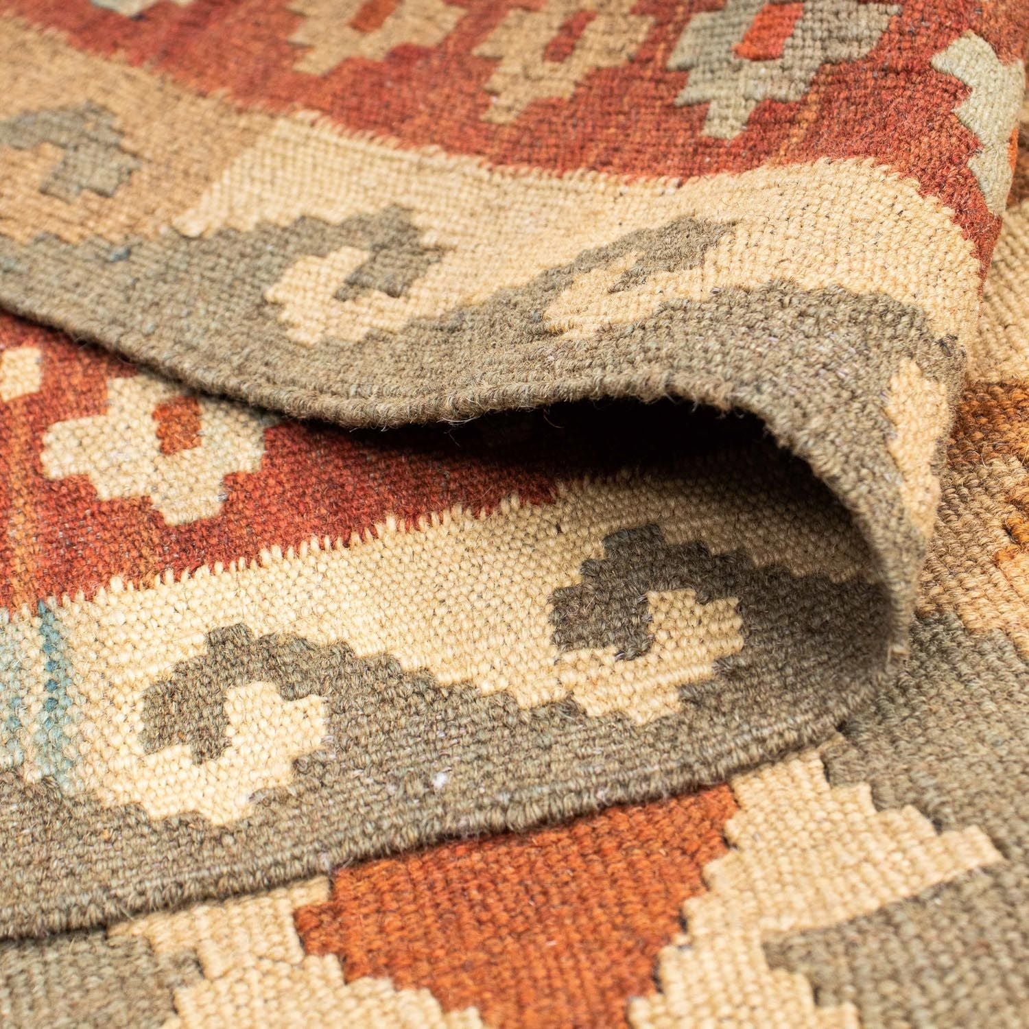 Kelim Teppich - Oriental 200 x 78 cm - beige - Image 4