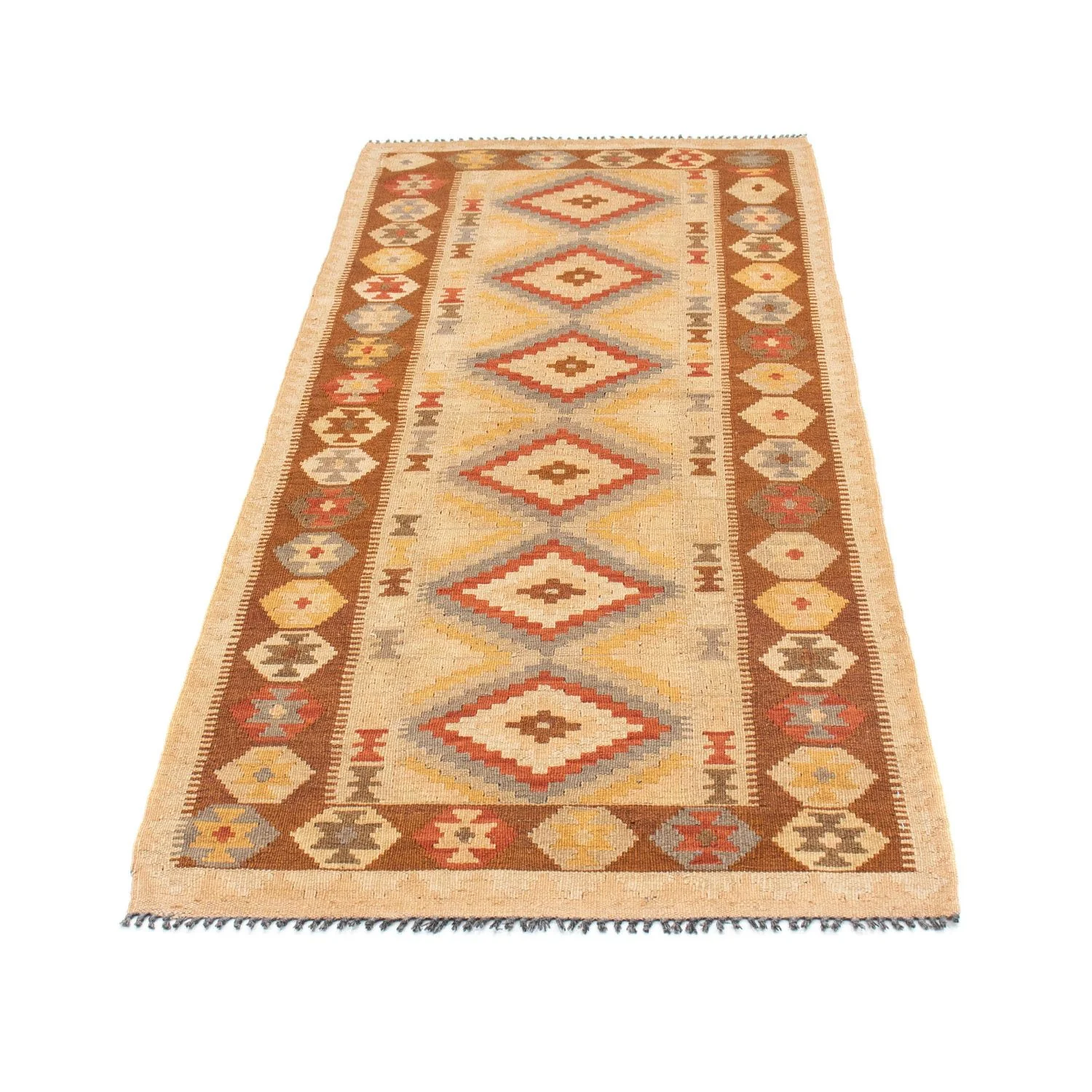 Kelim Teppich - Oriental 200 x 79 cm - hellbraun - Image 5