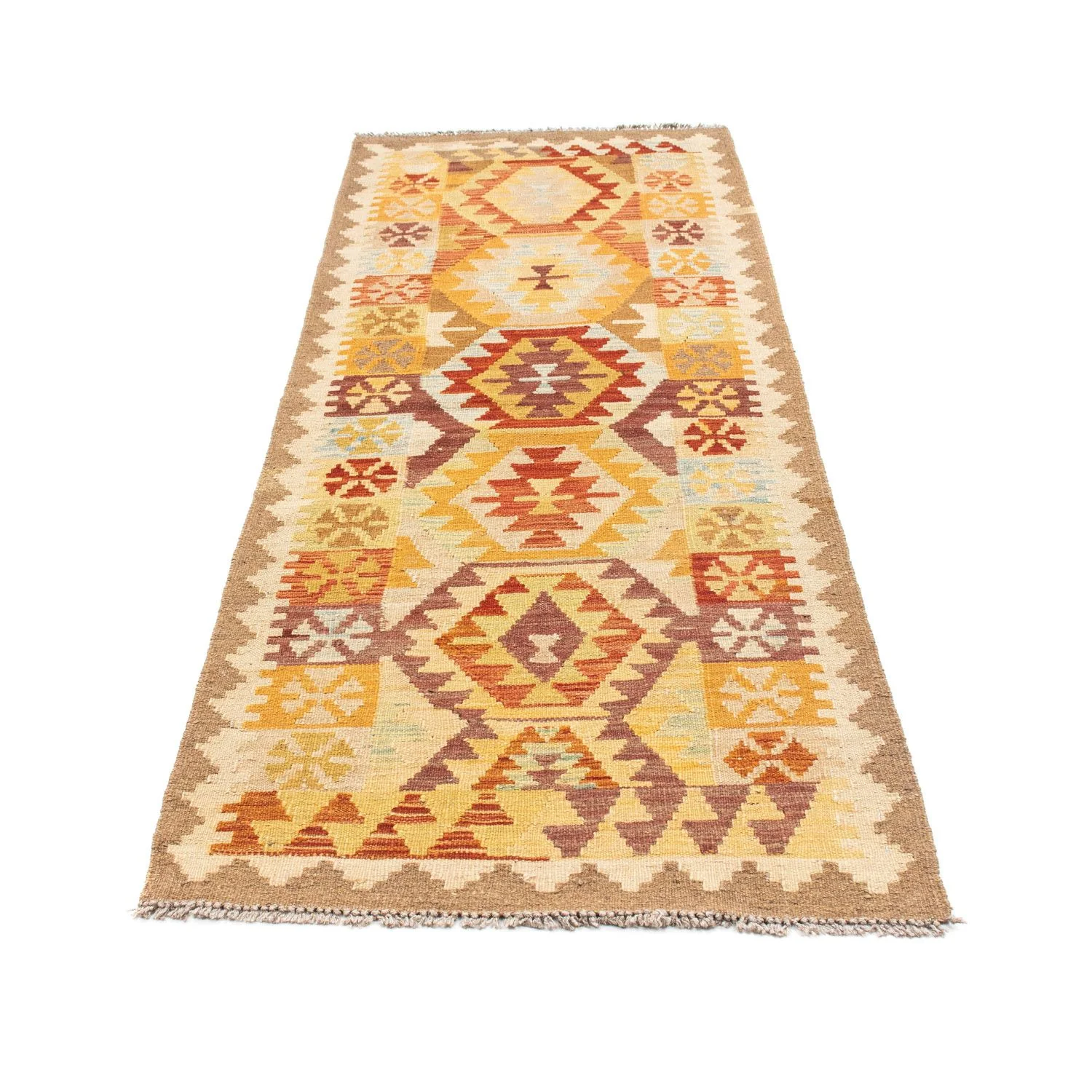 Kelim Teppich - Oriental 202 x 75 cm - beige - Image 5