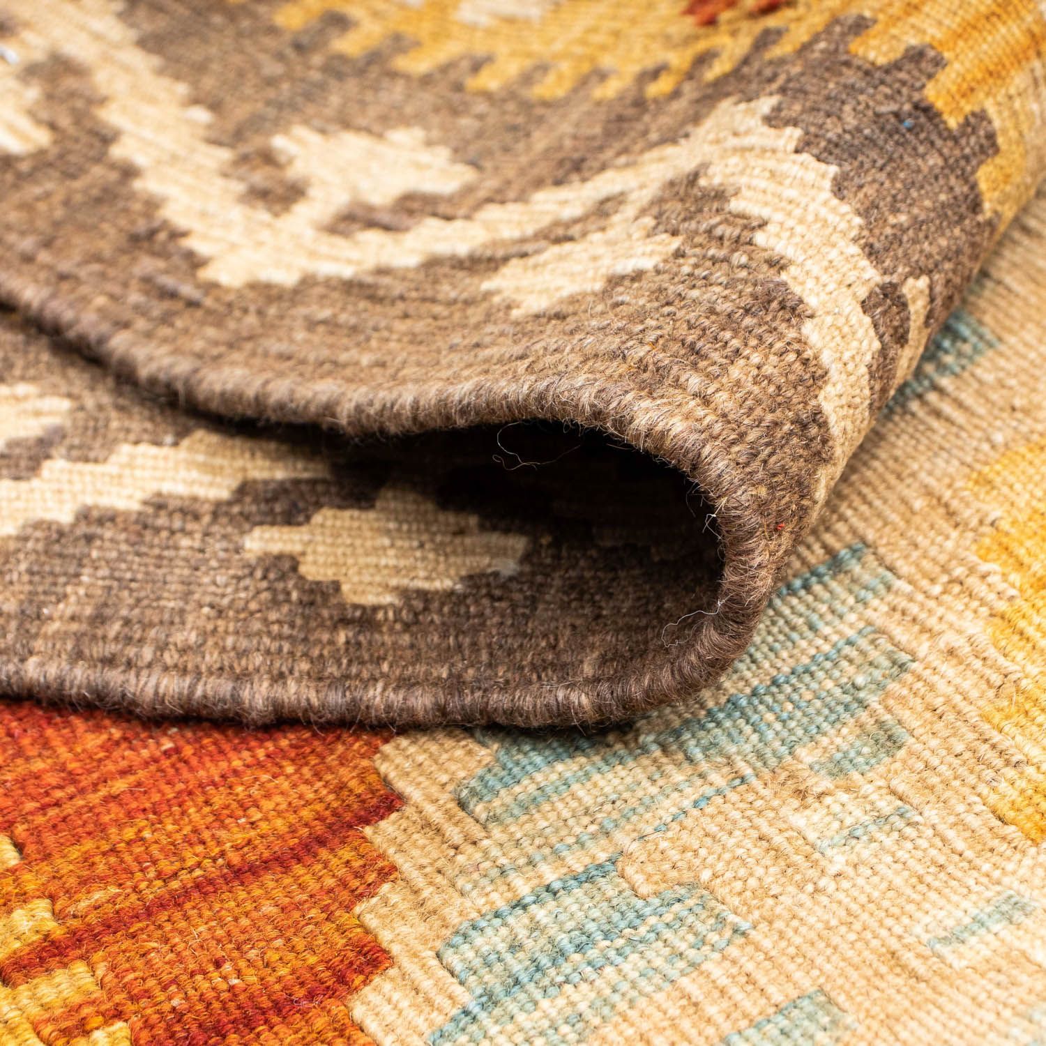 Kelim Teppich - Oriental 203 x 70 cm - beige - Image 4