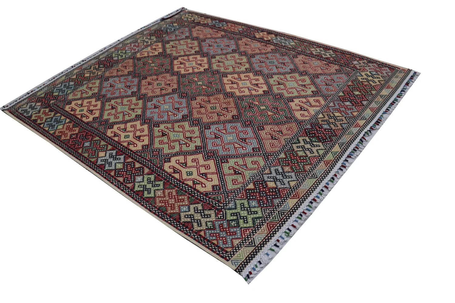 Kelim Teppich - Oriental 205 x 178 cm - blau - Image 5