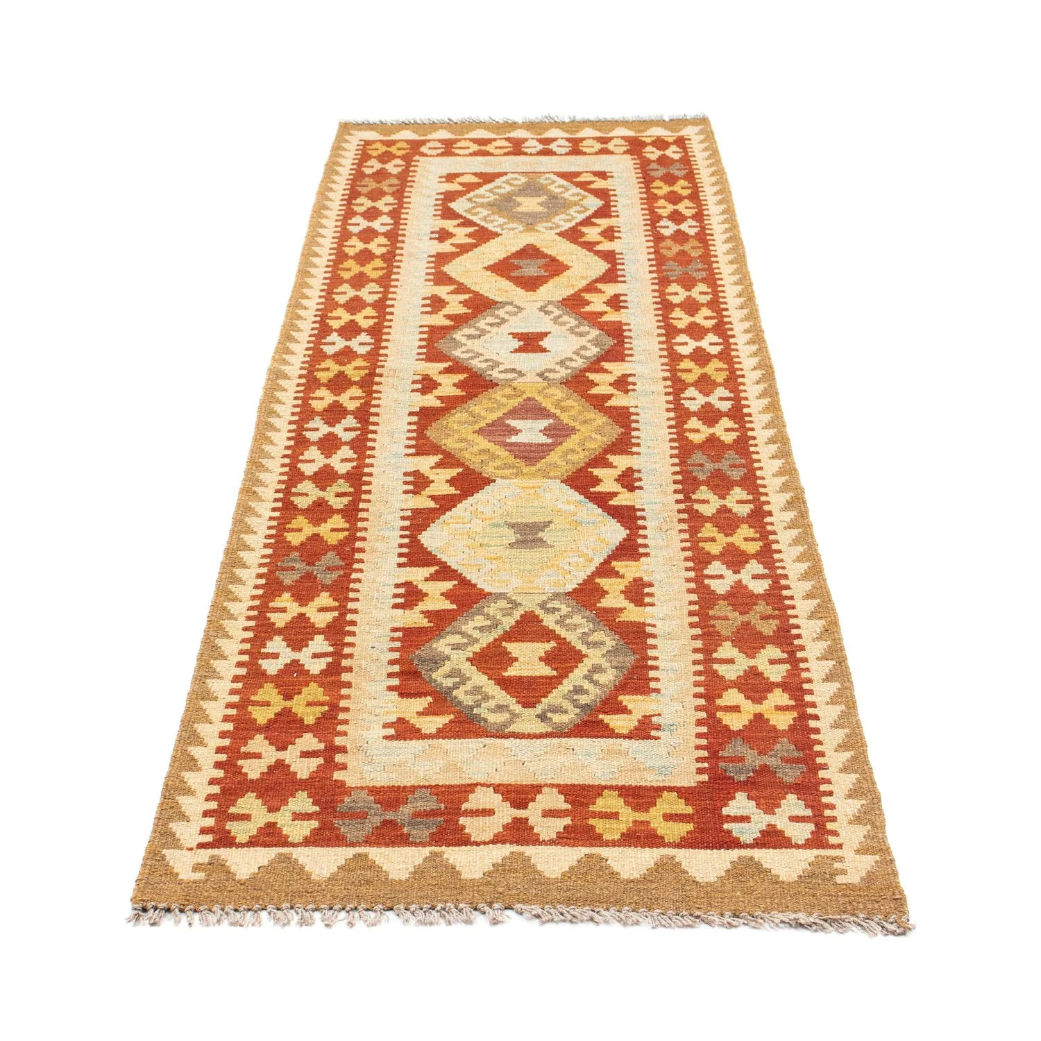 Kelim Teppich - Oriental 206 x 71 cm - beige - Image 5