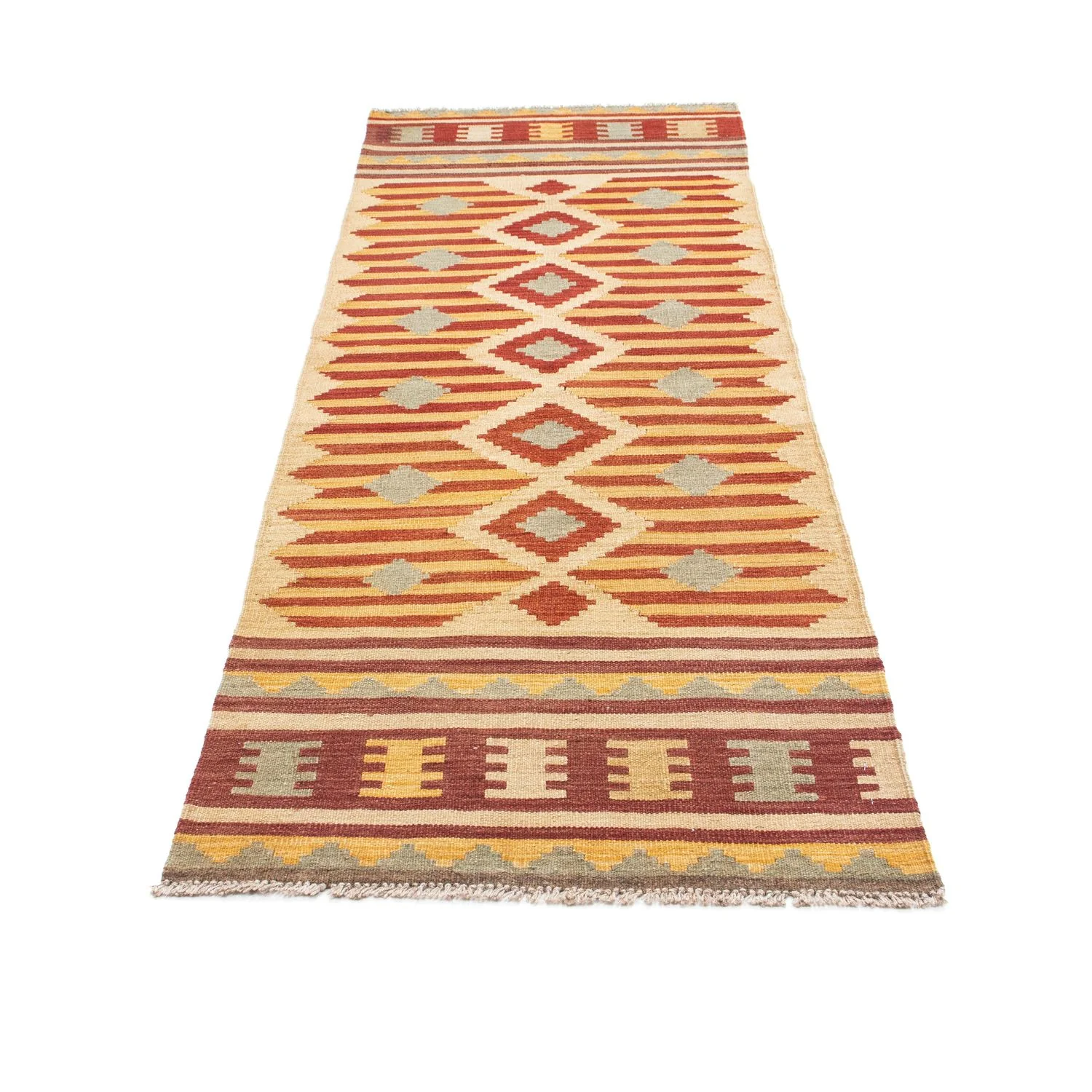 Kelim Teppich - Oriental 207 x 74 cm - beige - Image 5