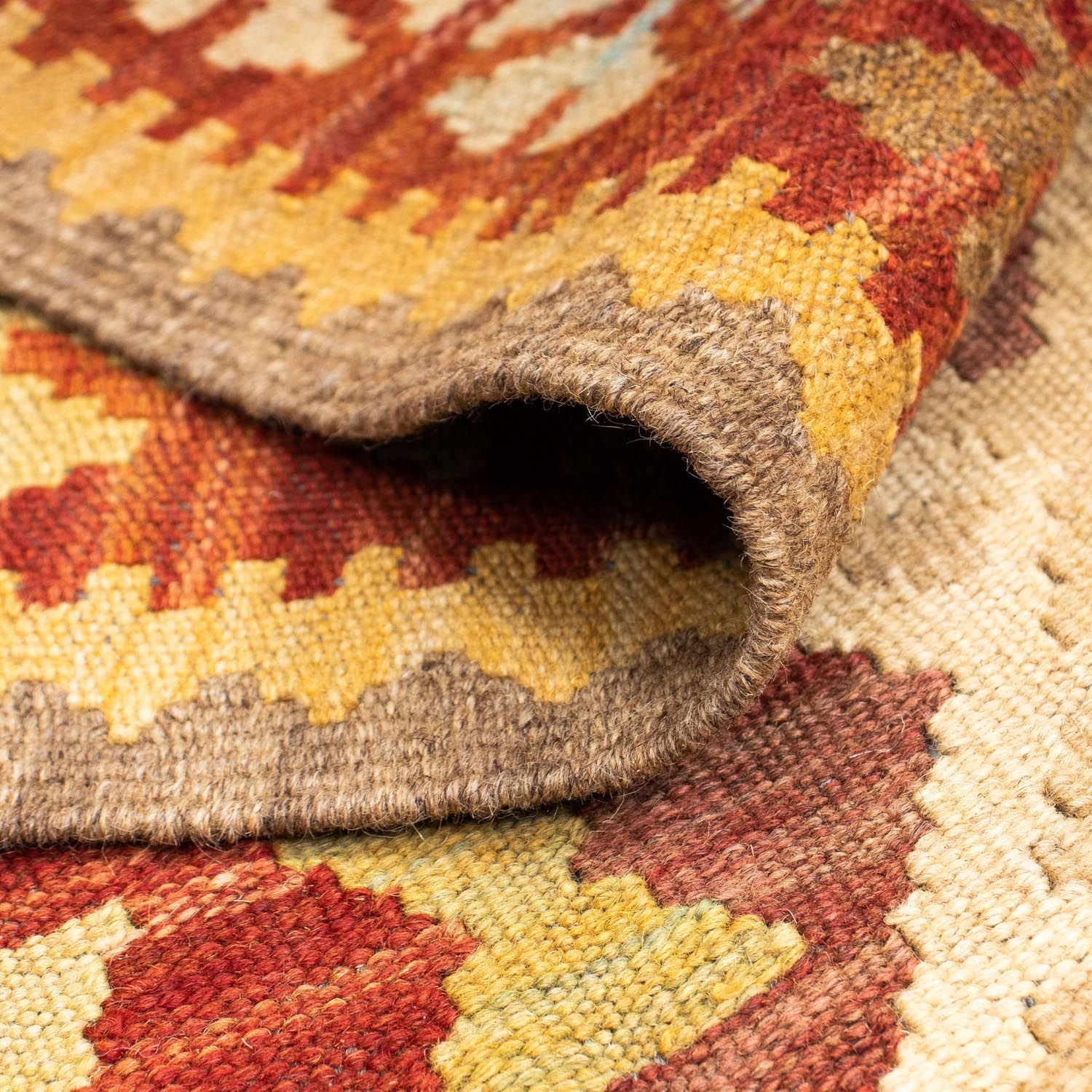 Kelim Teppich - Oriental 210 x 68 cm - beige - Image 4