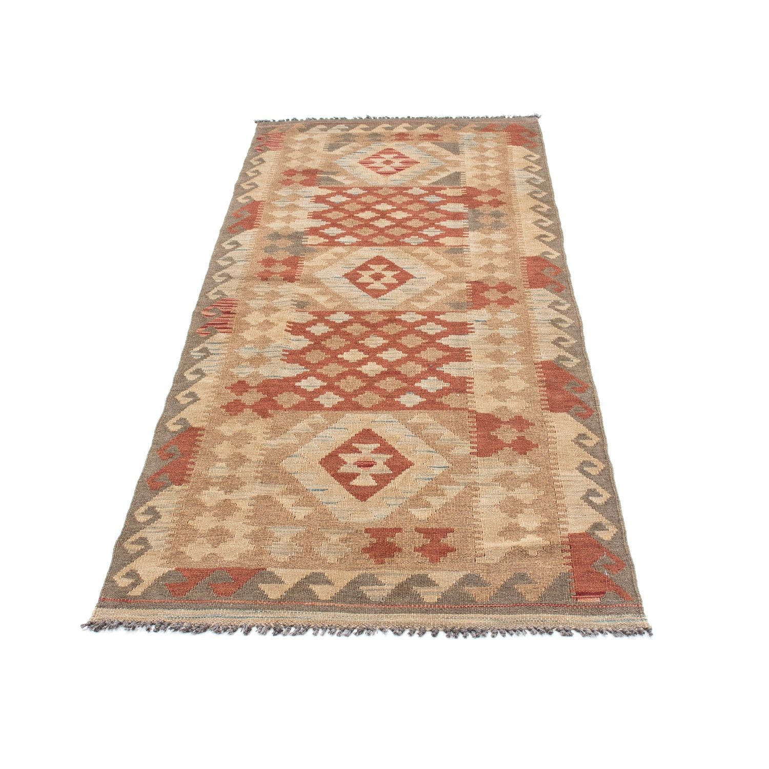 Kelim Teppich - Oriental 212 x 79 cm - hellbraun - Image 5