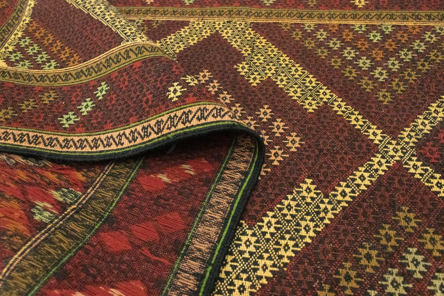 Kelim Afghan Teppich 212x82cm - Image 4