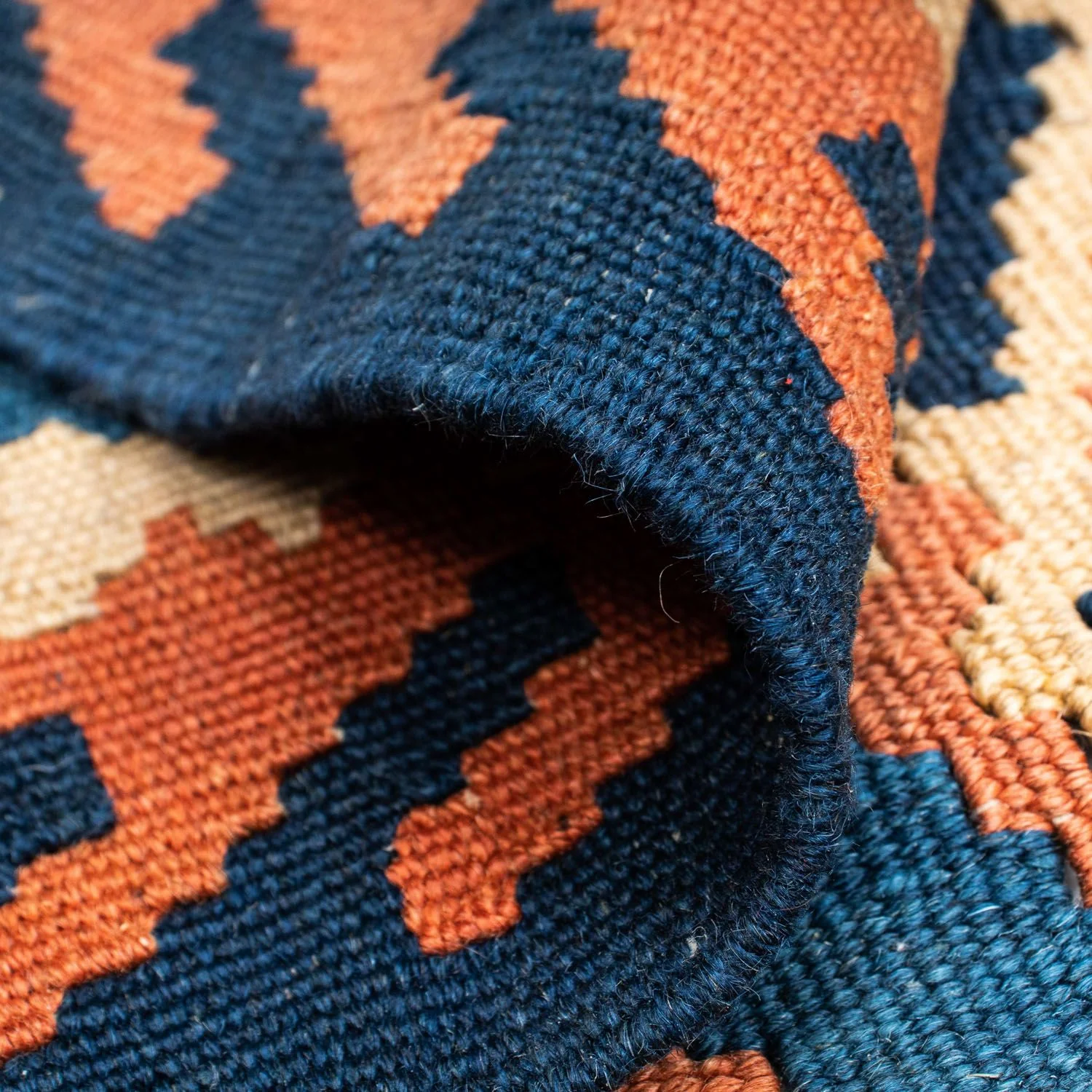 Kelim Teppich - Oriental 222 x 158 cm - blau - Image 4