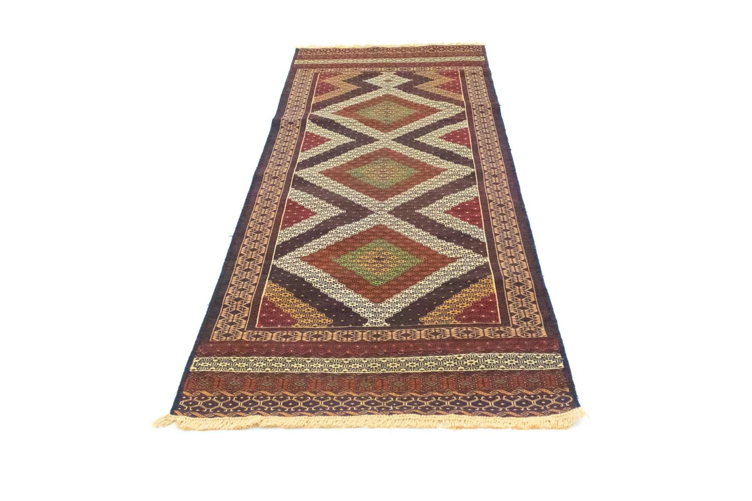 Kelim Afghan Teppich 222x85cm - Image 5