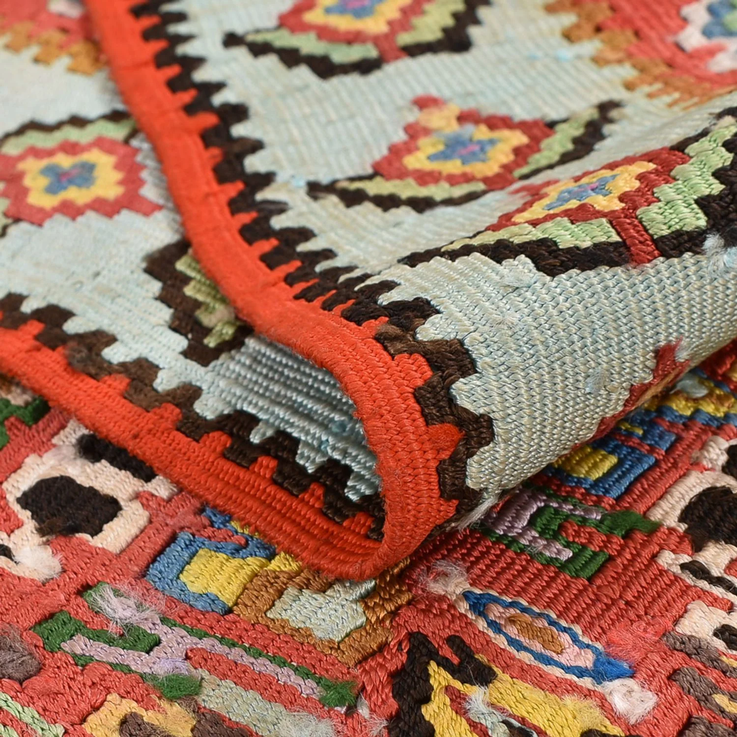 Kelim Seide Teppich 258x160cm - Image 4