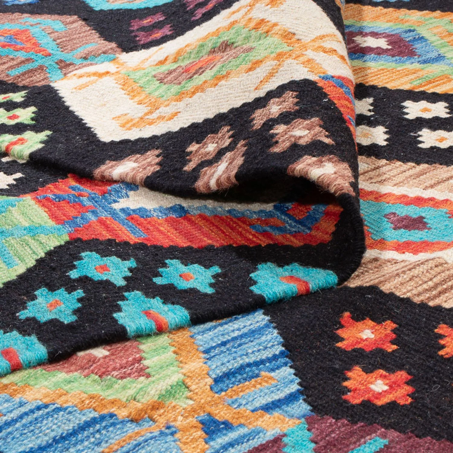 Kelim Afghan Teppich 262x179cm - Image 4
