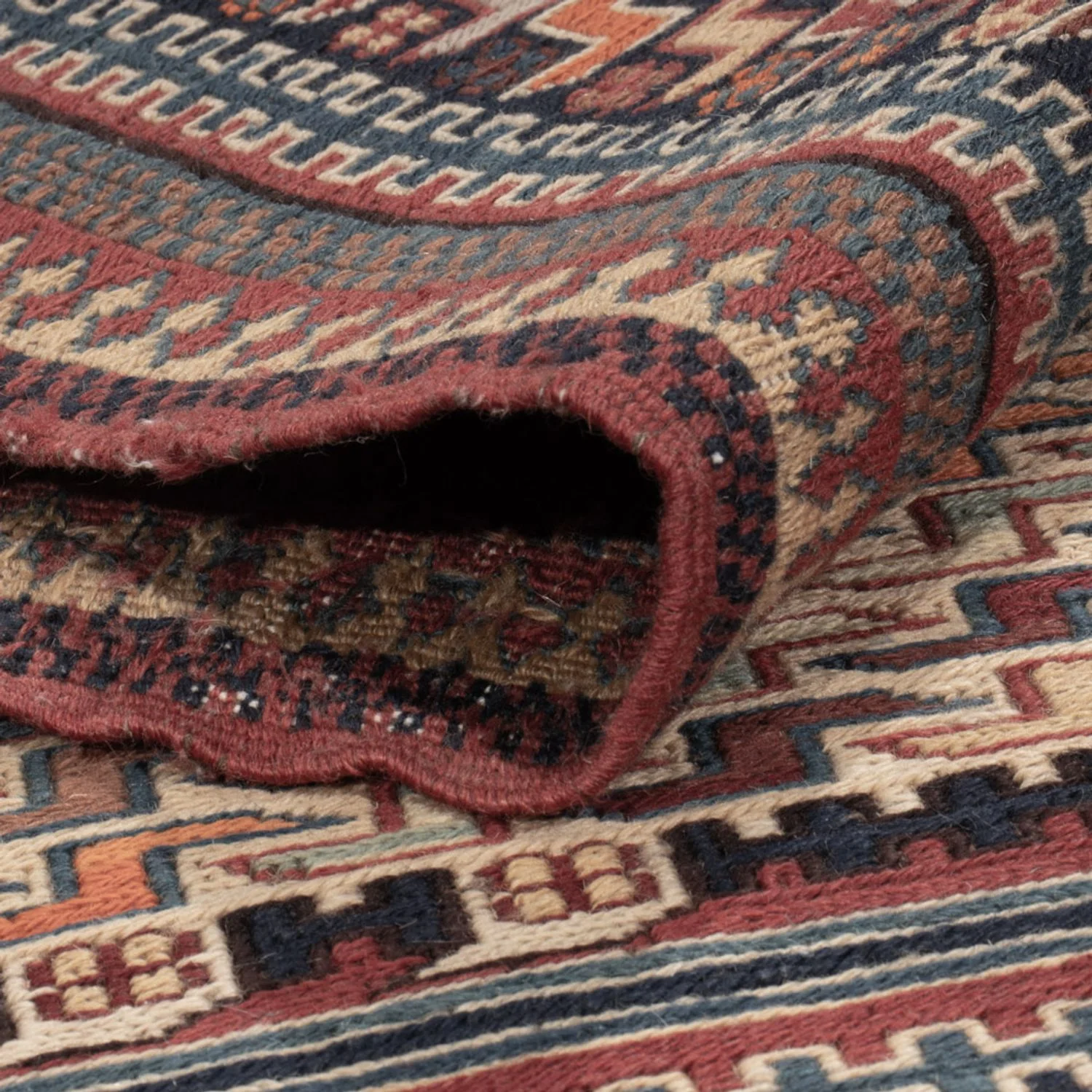 Kelim Afghan Teppich 209x166cm - Image 4