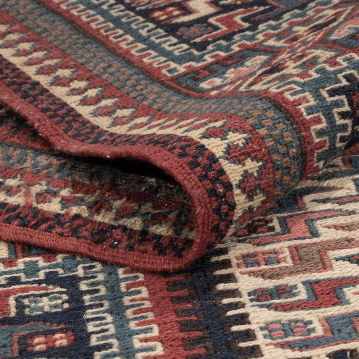 Kelim Afghan Teppich 223x156cm - Image 4
