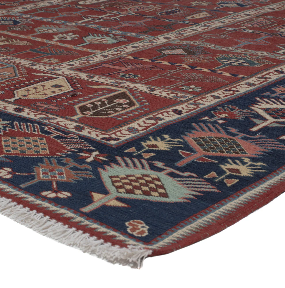 Kelim Afghan Teppich 242x188cm - Image 4