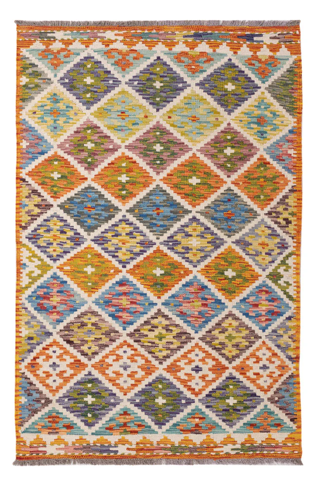 Kelim Teppich - Splash - 150 x 98 cm - bunt